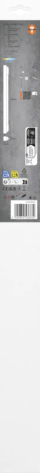Osram LED Lichtleiste Power Batten weiß 60 cm 12 W kaltweiß