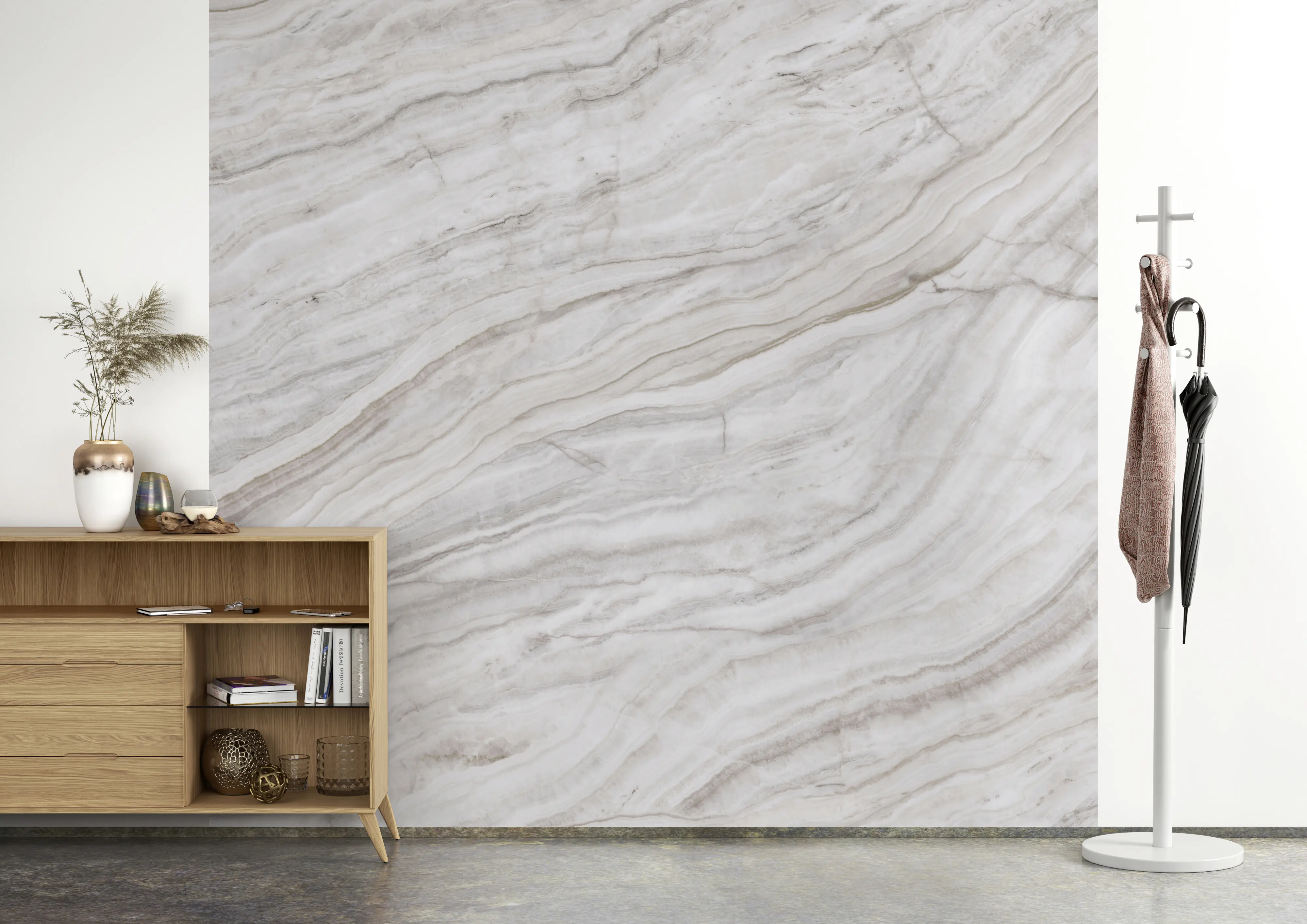 Rasch Vlies Fototapete 364514 Grau-Hellgrau Muster & Motive 3 m x 3,18 m