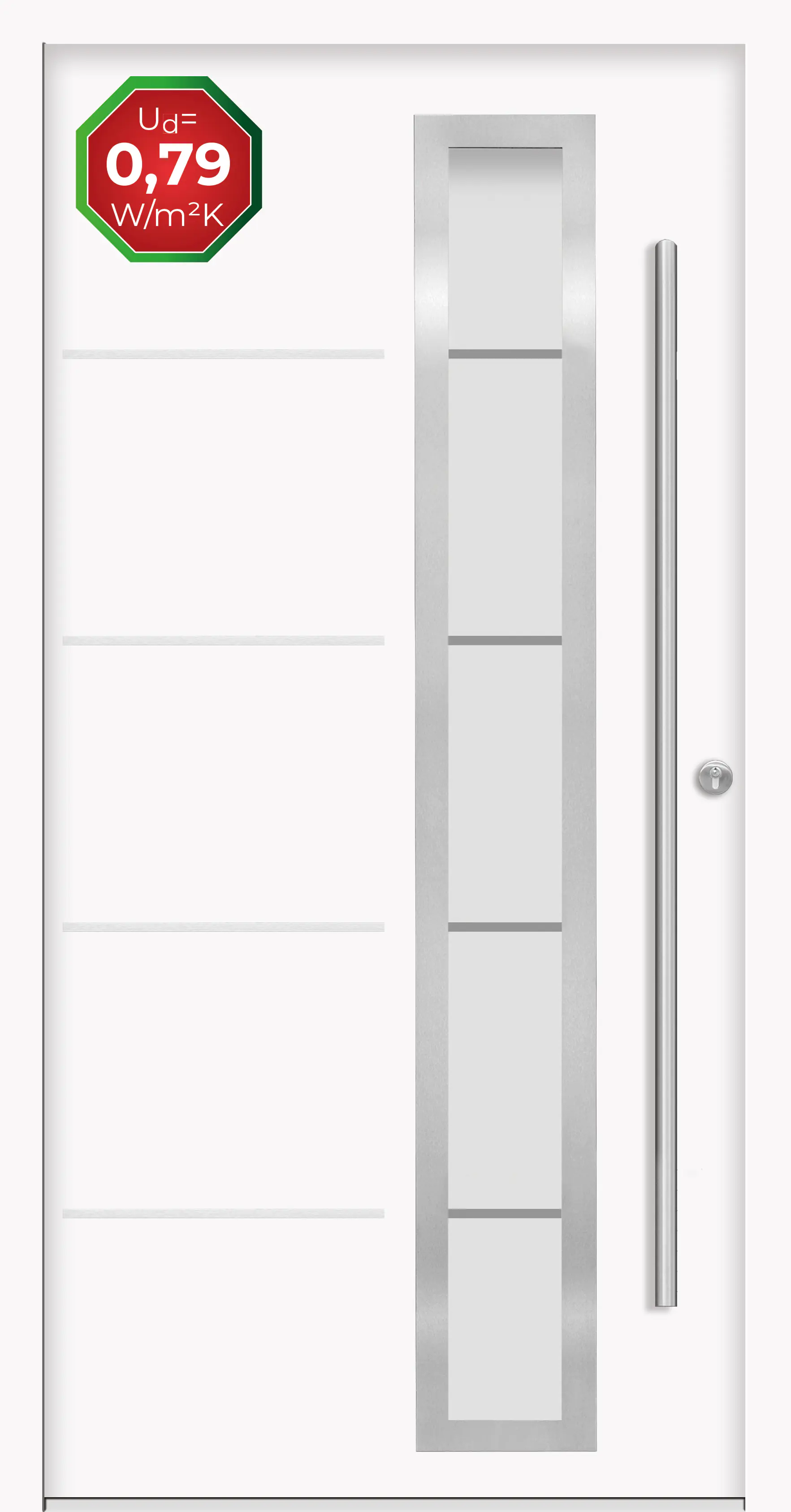 Splendoor Haustür Passivedoor Premium B06 Weiß DIN Rechts 100 x 210 cm