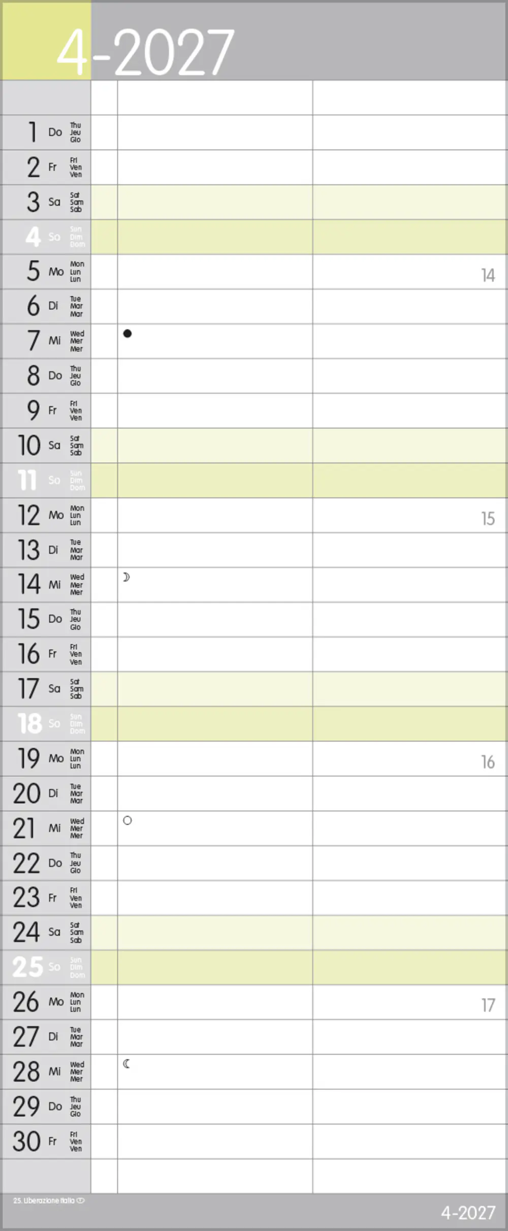 Korsch Kalender My Timer 2027 grau