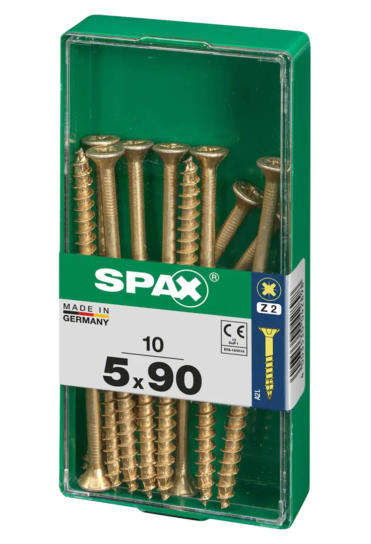 Spax Universalschrauben 5.0 x 90 mm PZ 2 - 10 Stk. Spax Universalschrauben 5.0 x 90 mm PZ 2 - 10 Stk.