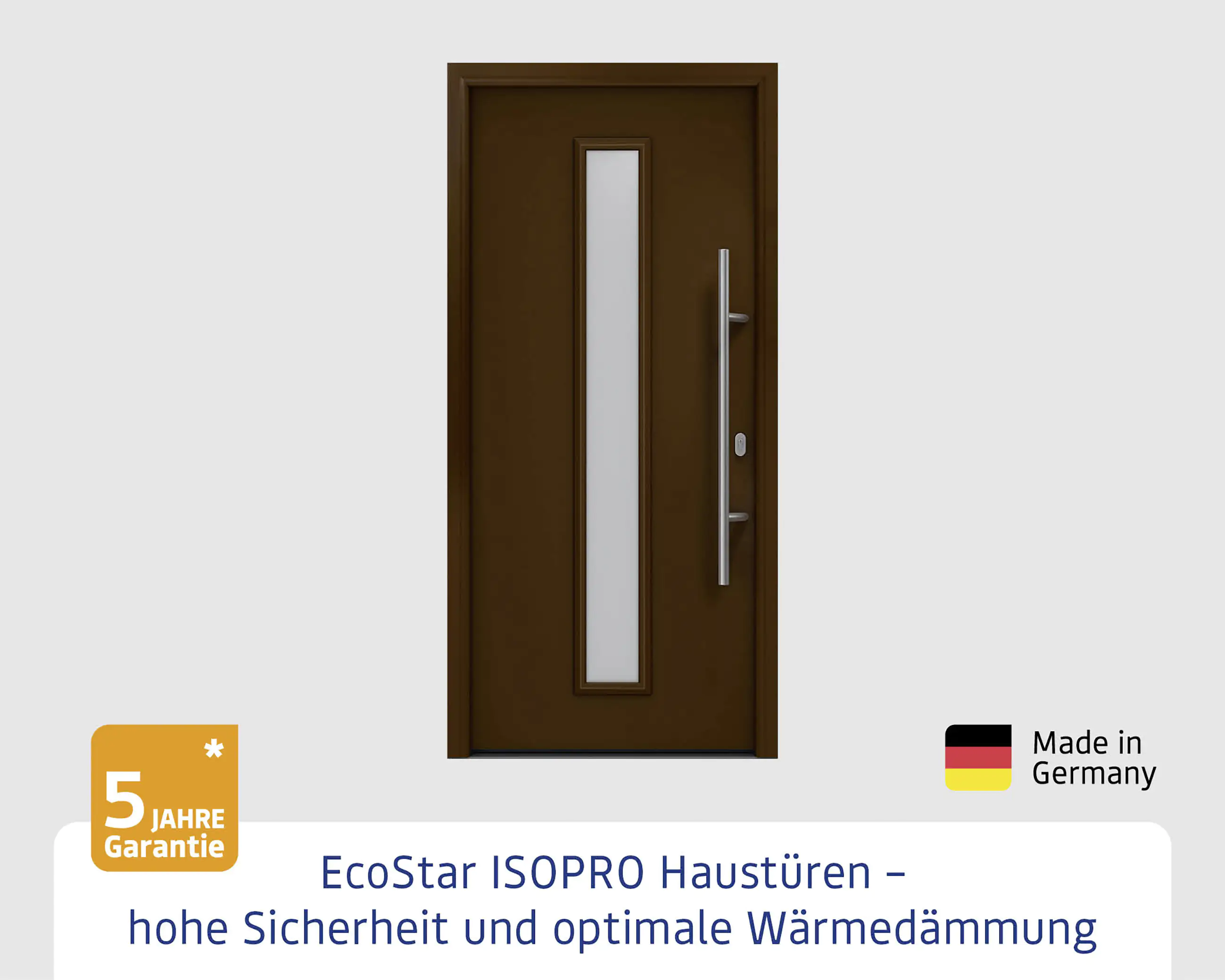 EcoStar Haustür ISOPRO IP 020S terrabraun 110 x 210 cm EcoStar Haustür ISOPRO IP 020S terrabraun 110 x 210 cm