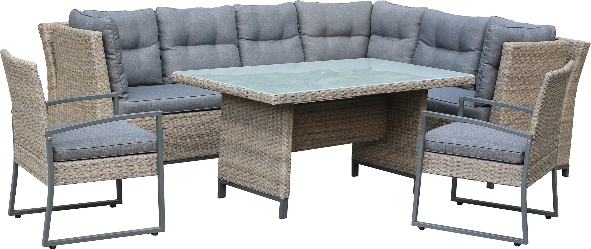 Primaster Gartenmöbel-Set Elba Rattan/Aluminium