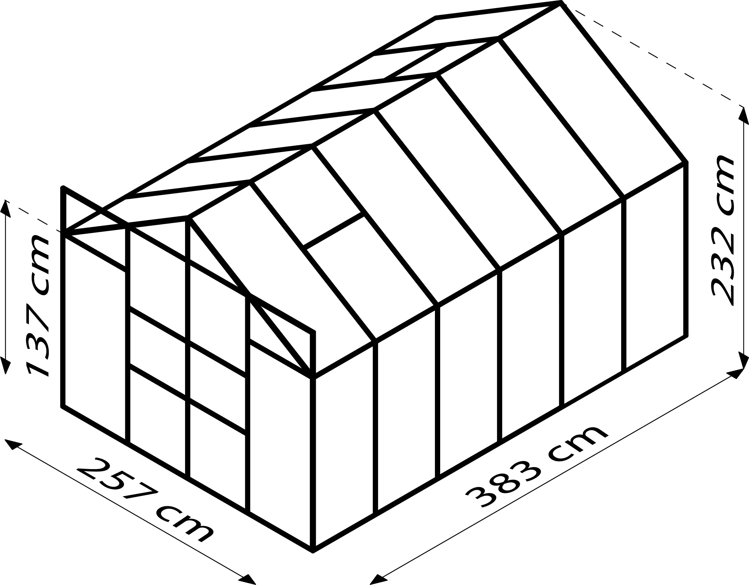Vitavia Gewächshaus Mars 9900 254 x 379 cm 6 mm Hohlkammerplatten