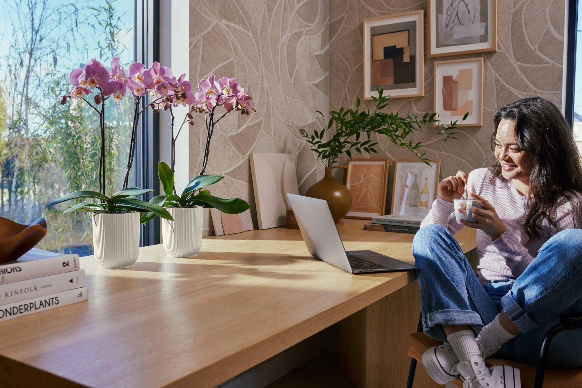 Elho Blumentopf Vibes Fold Orchidee Ø 13 x 15 cm weiß