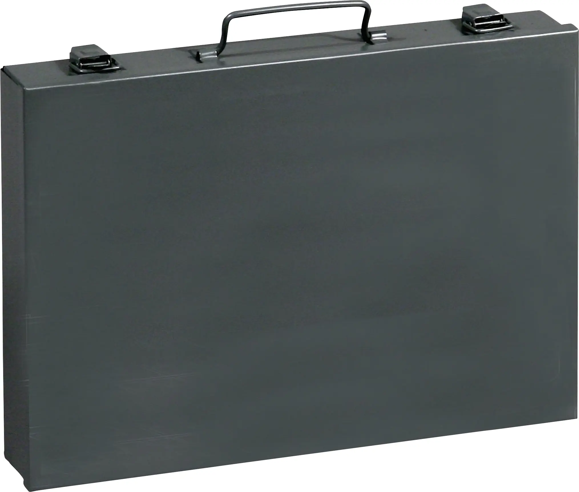 Allit Kleinteilekoffer EuroPlus Metall 34/18 grau ohne Inhalt, 18 Fächer