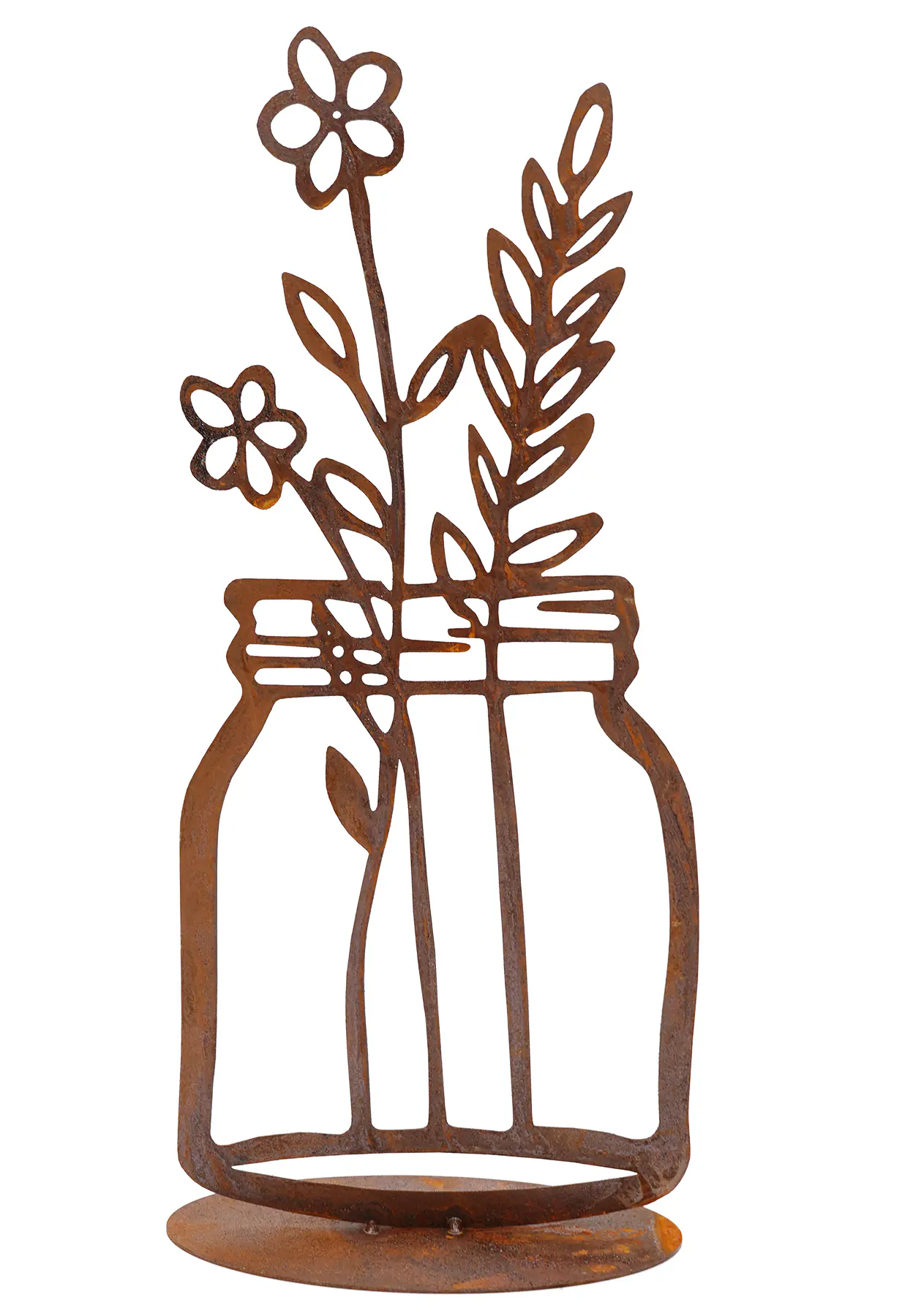 Badeko Blumenvase Anna mit Blumen  40 x 17 x 9 cm rostbraun Badeko Blumenvase Anna mit Blumen  40 x 17 x 9 cm rostbraun