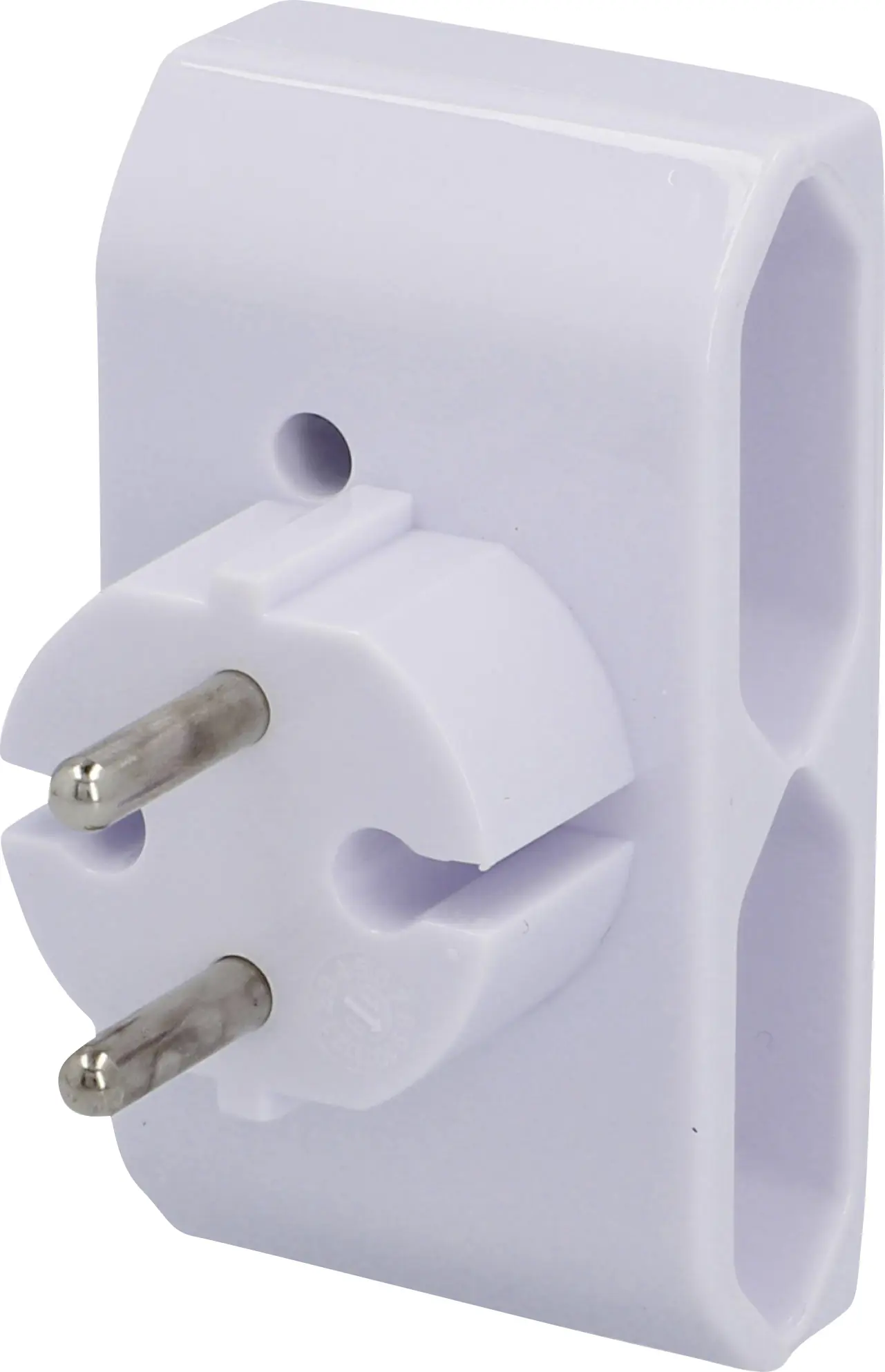 Euro-Adapter 2-fach flach weiß Euro-Adapter 2-fach flach weiß