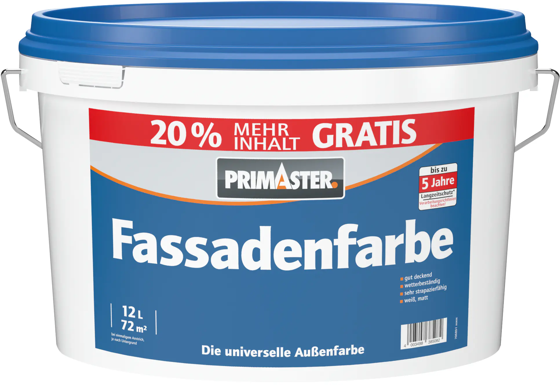 Primaster Fassadenfarbe 12 L weiß matt