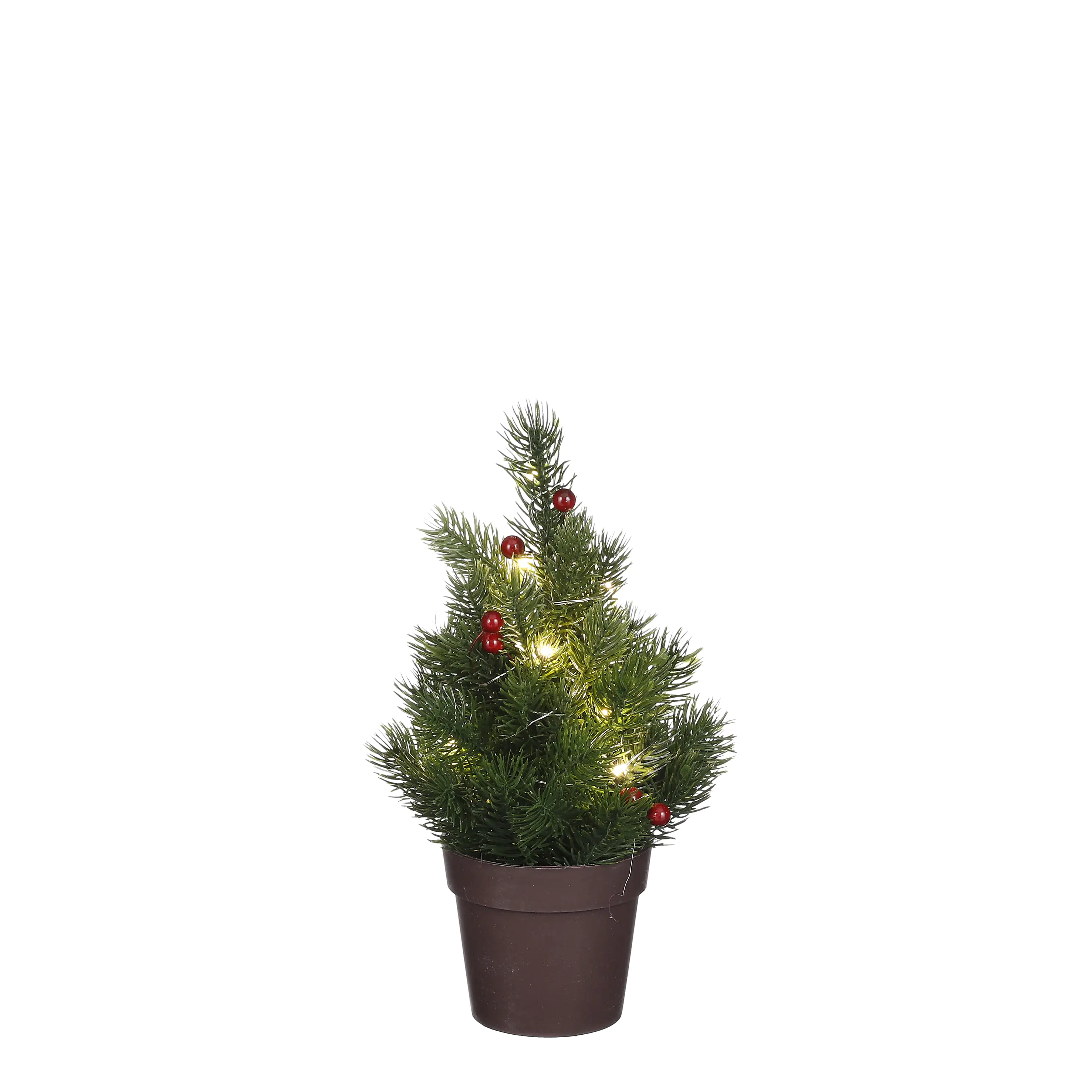 Mica Weihnachtsbaum mit Beeren grün 30 x 15 cm batteriebetrieben Mica Weihnachtsbaum mit Beeren grün 30 x 15 cm batteriebetrieben