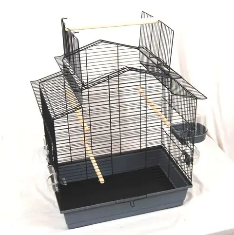 Ollesch Vogelheim Liza 3 schwarz grau 58,5x38x65 cm, mit Zubehör