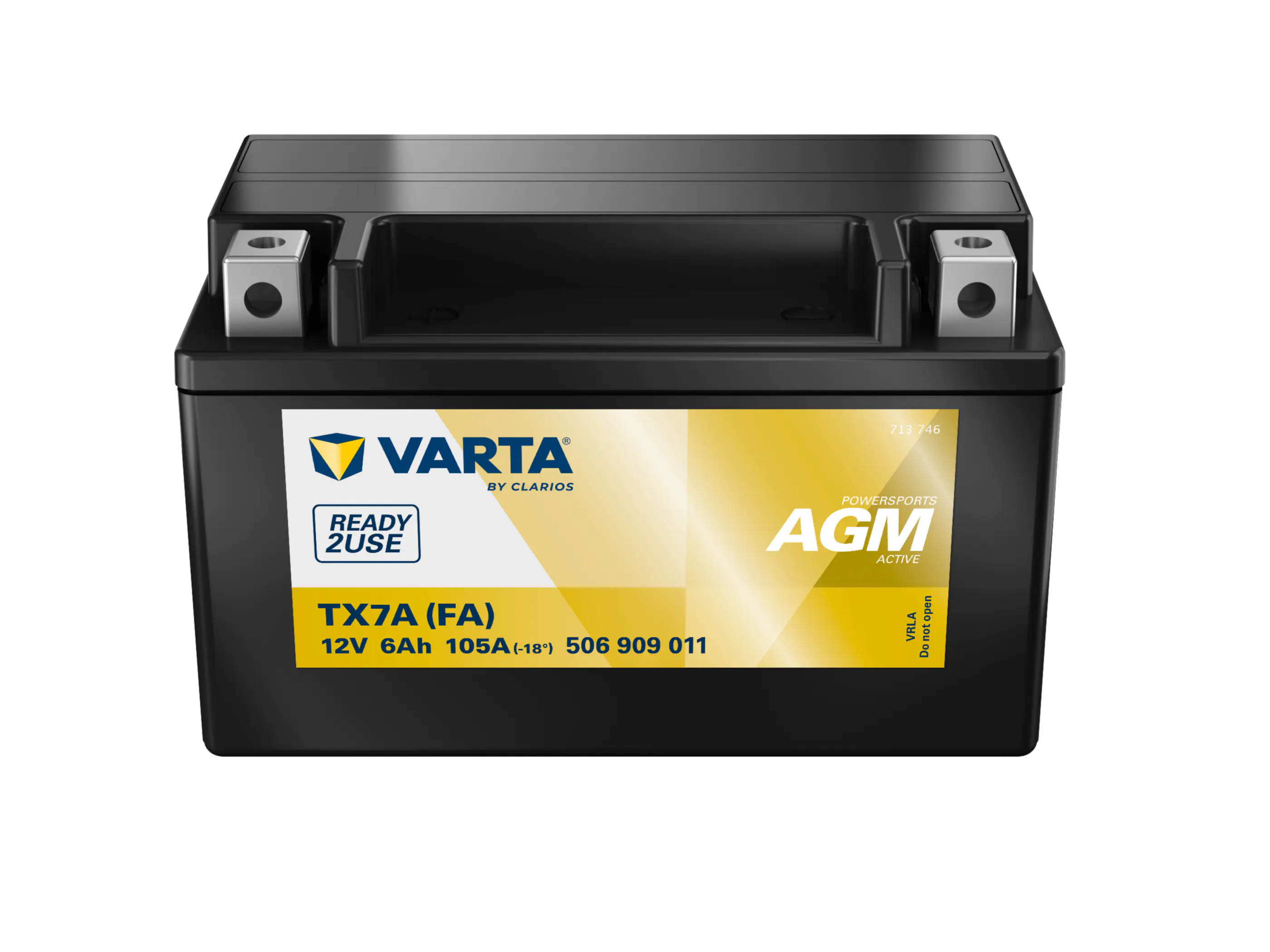 Varta Motorradbatterie 6Ah 105A YTX7A-4 506 909 009 
