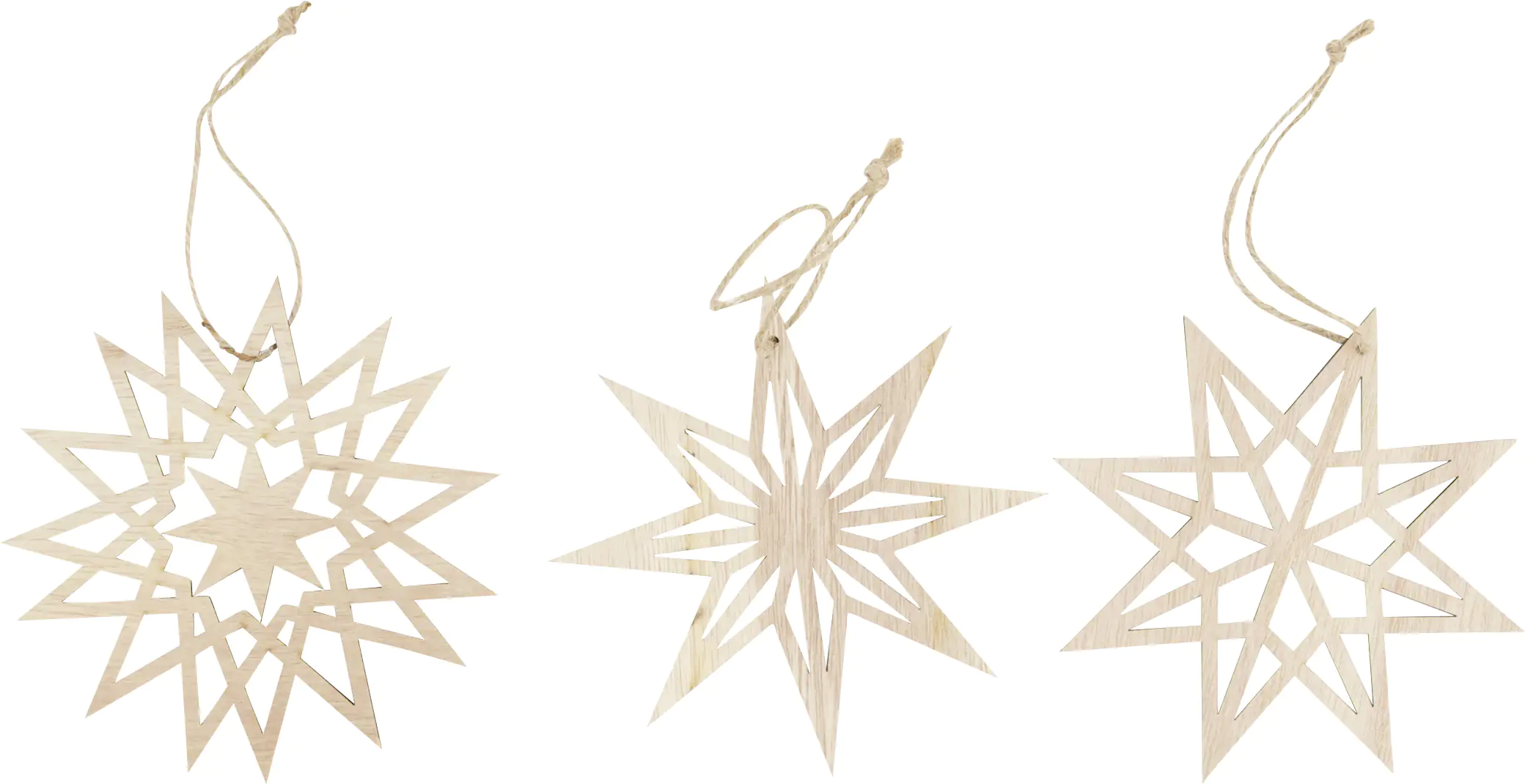 Dijk Dekohänger Stern aus Holz 13 x 0.3 x 13 cm