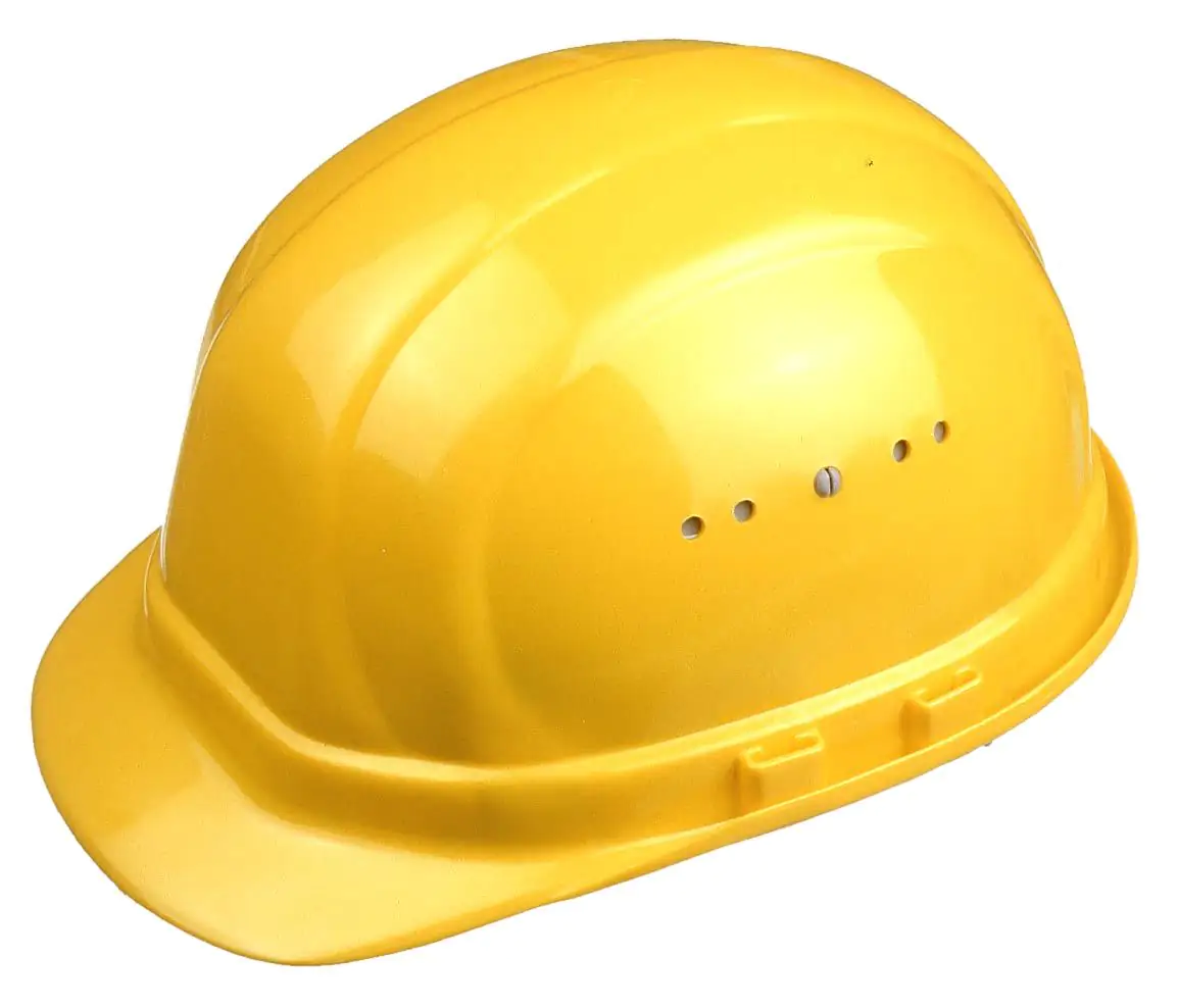 Schutzhelm mit Belüftung gelb stufenlos verstellbar