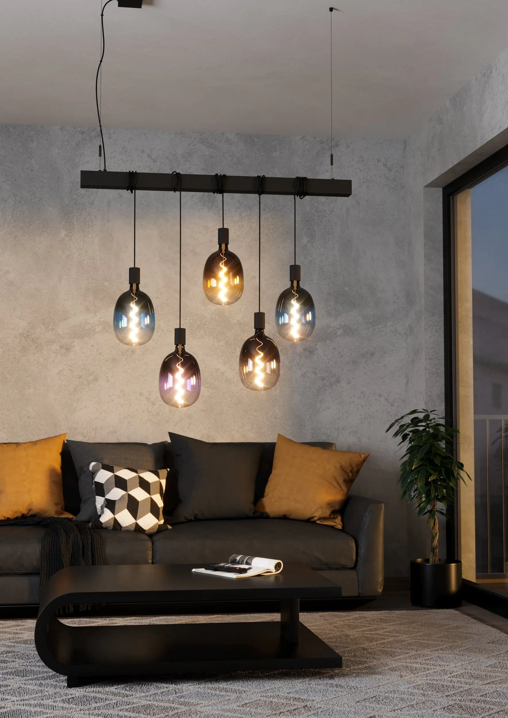 Eglo LED Leuchtmittel Oval E27 4W schwarz-braun