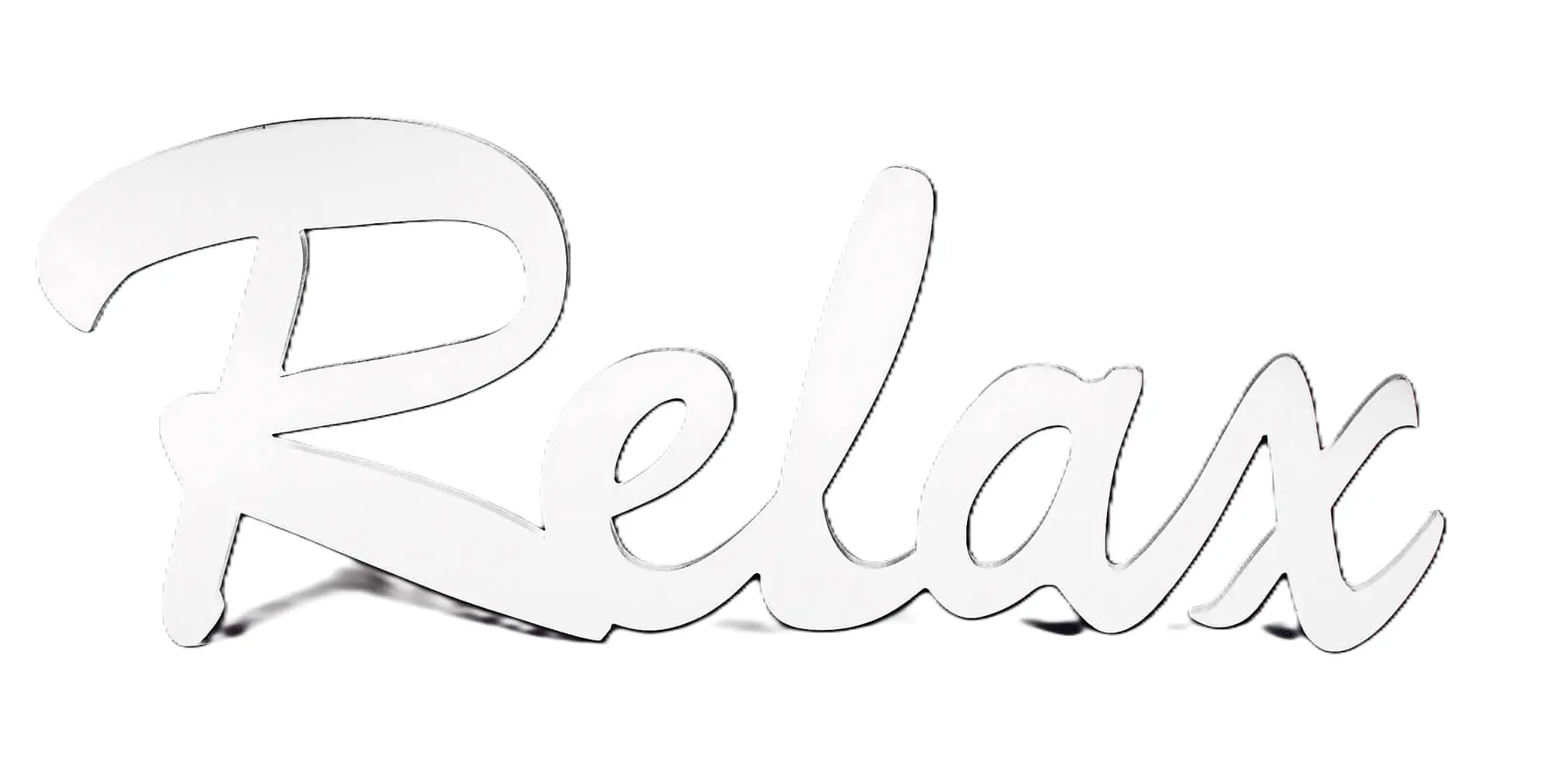 Schriftzug XL Relax weiß 76 x 29 cm