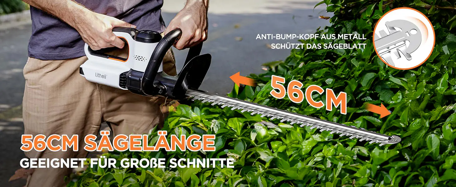 Litheli Akku-Heckenschere U20 20V, 51 cm Schnittlänge inkl. Akku 2.0Ah