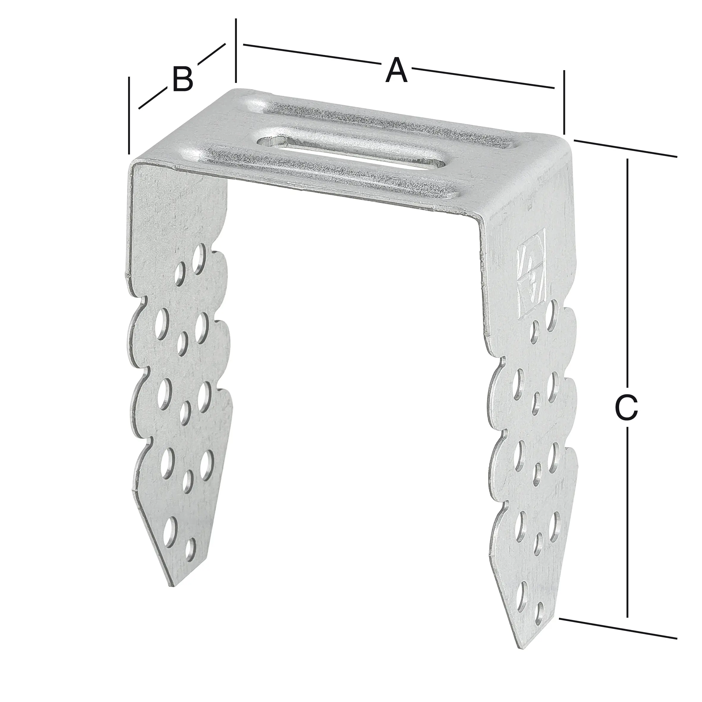 Vormann Universal-Abstandsverbinder sendzimir verzinkt 48 x 30 x 125 mm