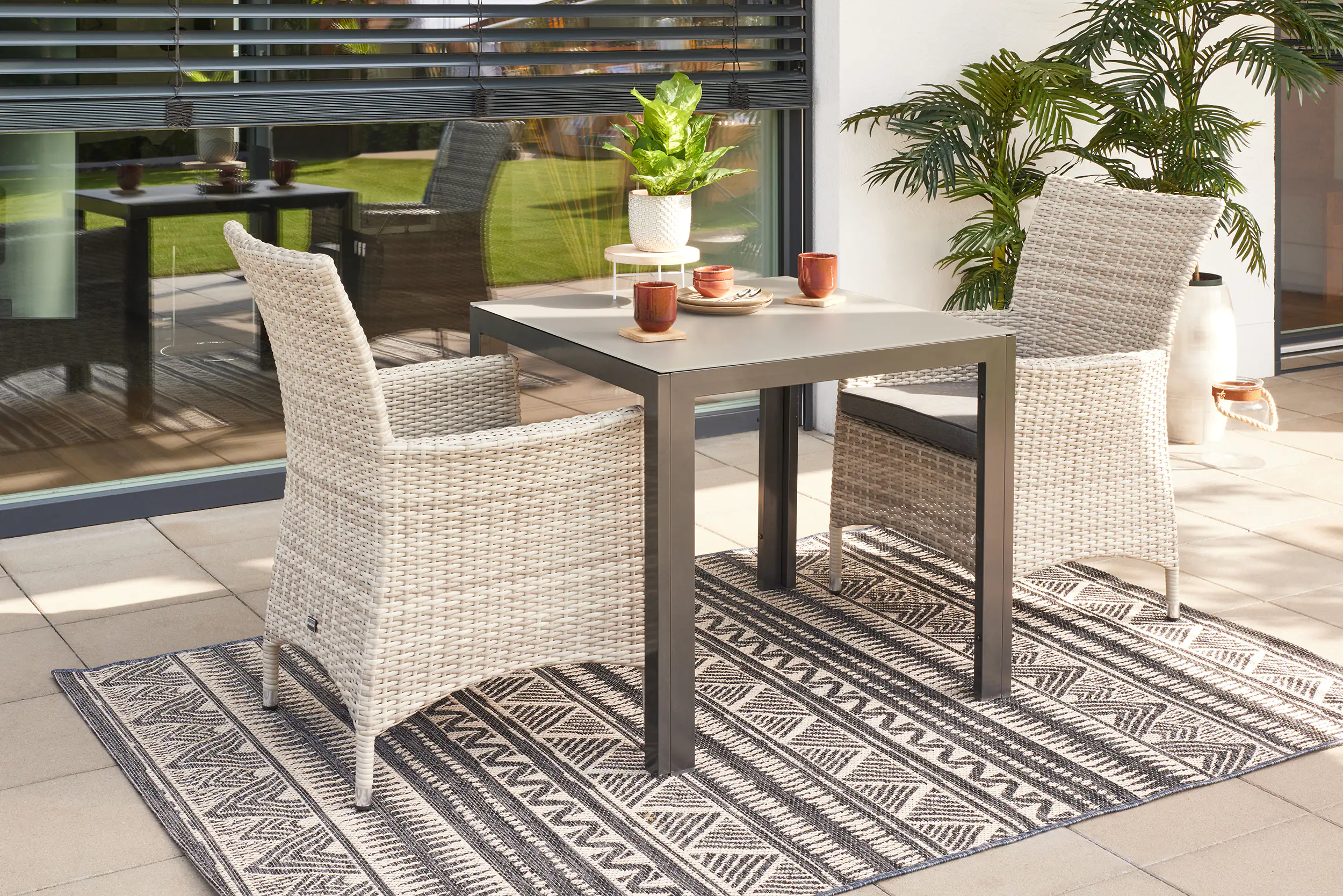 Primaster Diningsessel Nardo XL aus Kunststoffgeflecht, greyline Primaster Diningsessel Nardo XL aus Kunststoffgeflecht, greyline