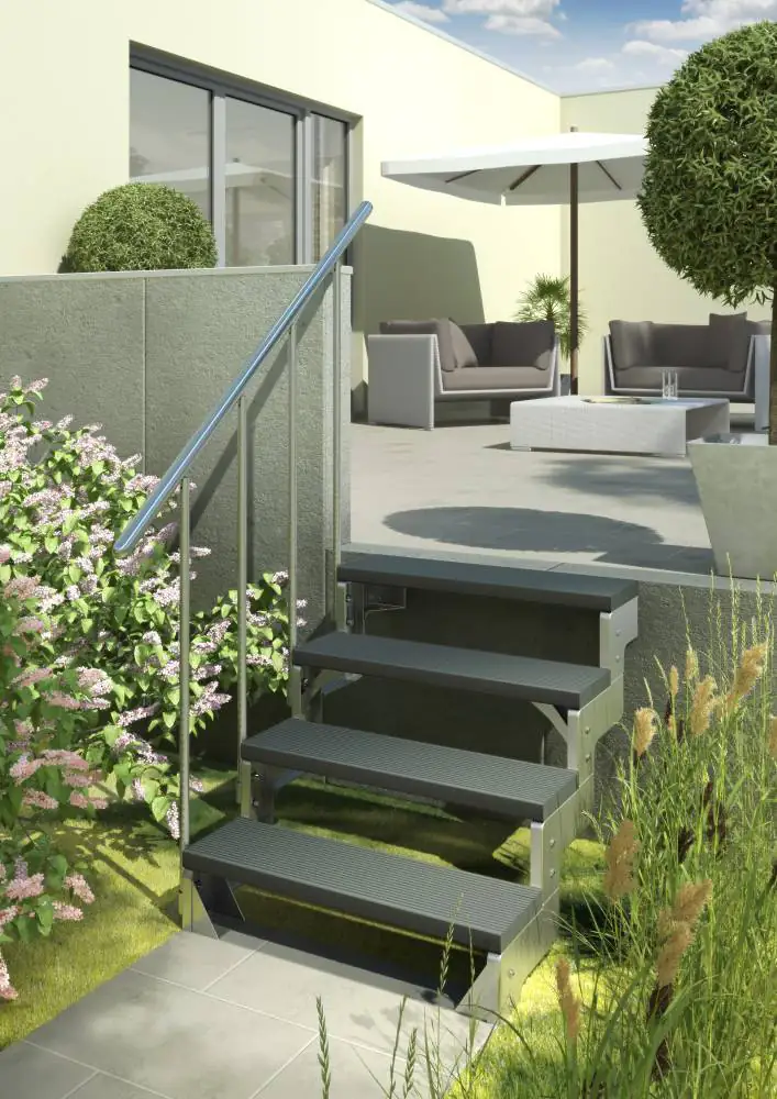 DOLLE Trimax-Stufe für Außentreppe Gardentop anthrazit DOLLE Trimax-Stufe für Außentreppe Gardentop anthrazit