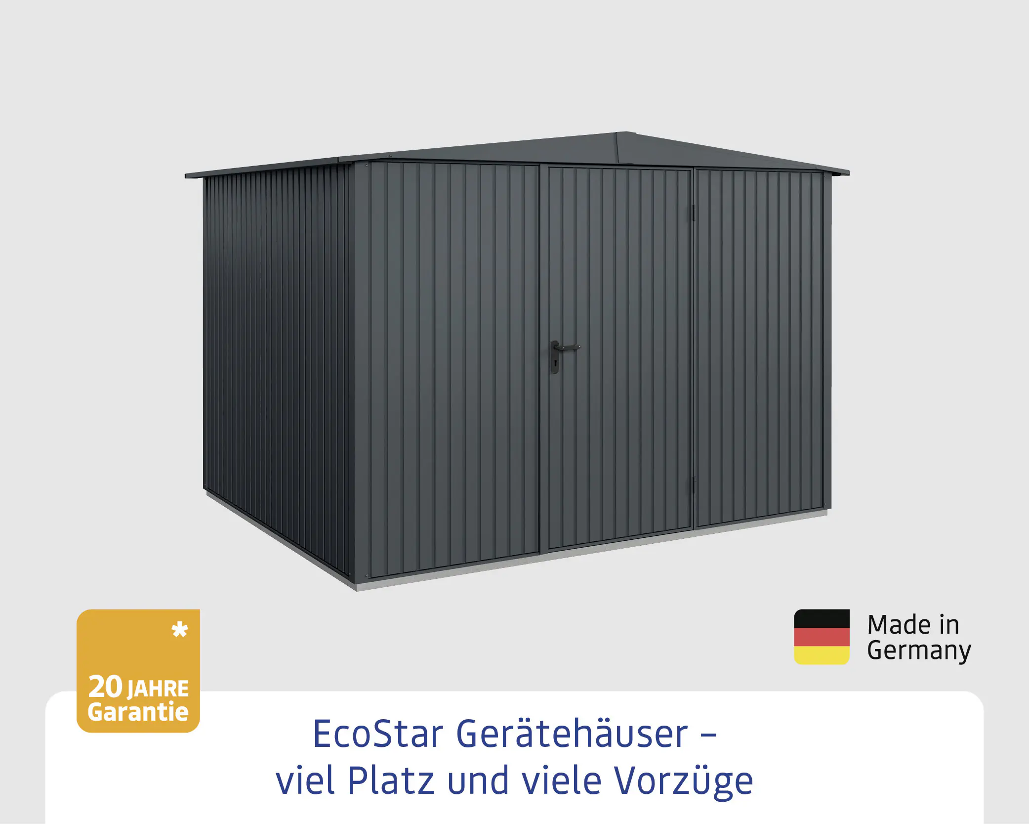 EcoStar Gerätehaus Trend-S Typ 3 323,6 x 247,7 x 219,4 cm graualuminium