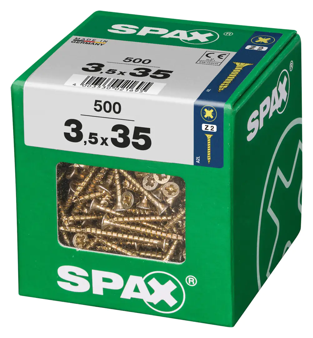 Spax Universalschrauben 3.5 x 35 mm PZ 2 - 500 Stk.