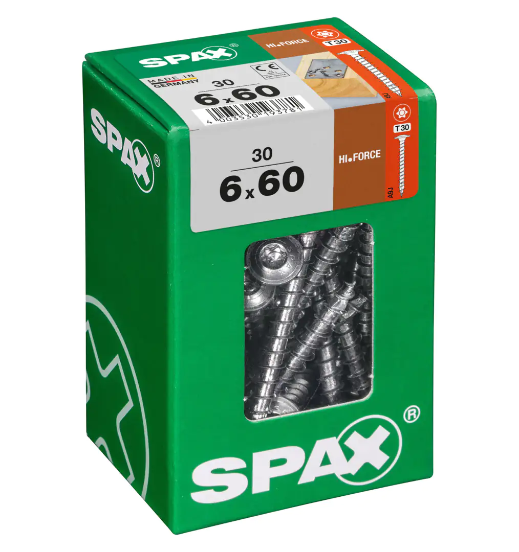 Spax Holzbauschrauben 6.0 x 60 mm TX 30 - 30 Stk.