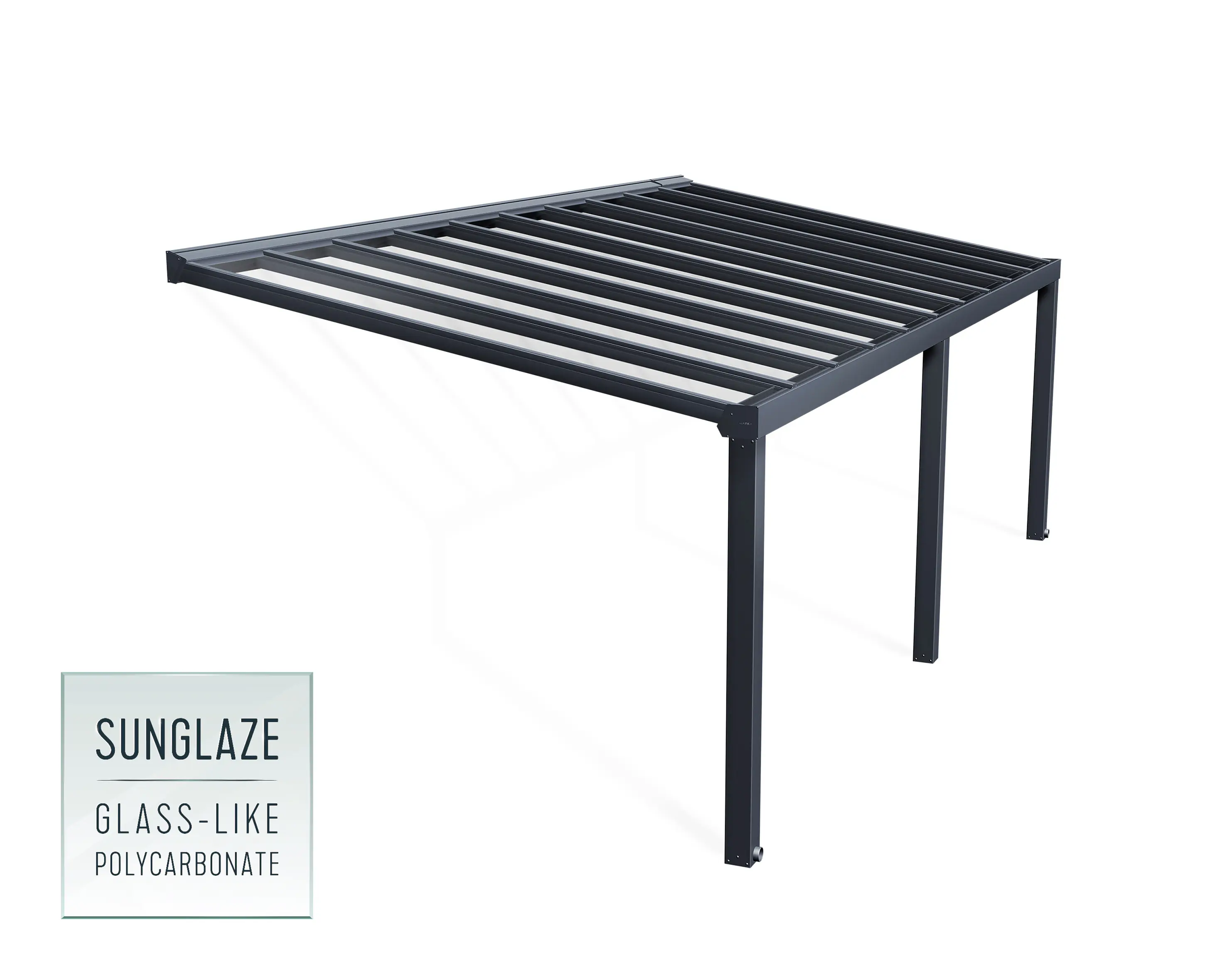 Canopia Terrassenüberdachung Stockholm  732 x 330,5 cm anthrazit