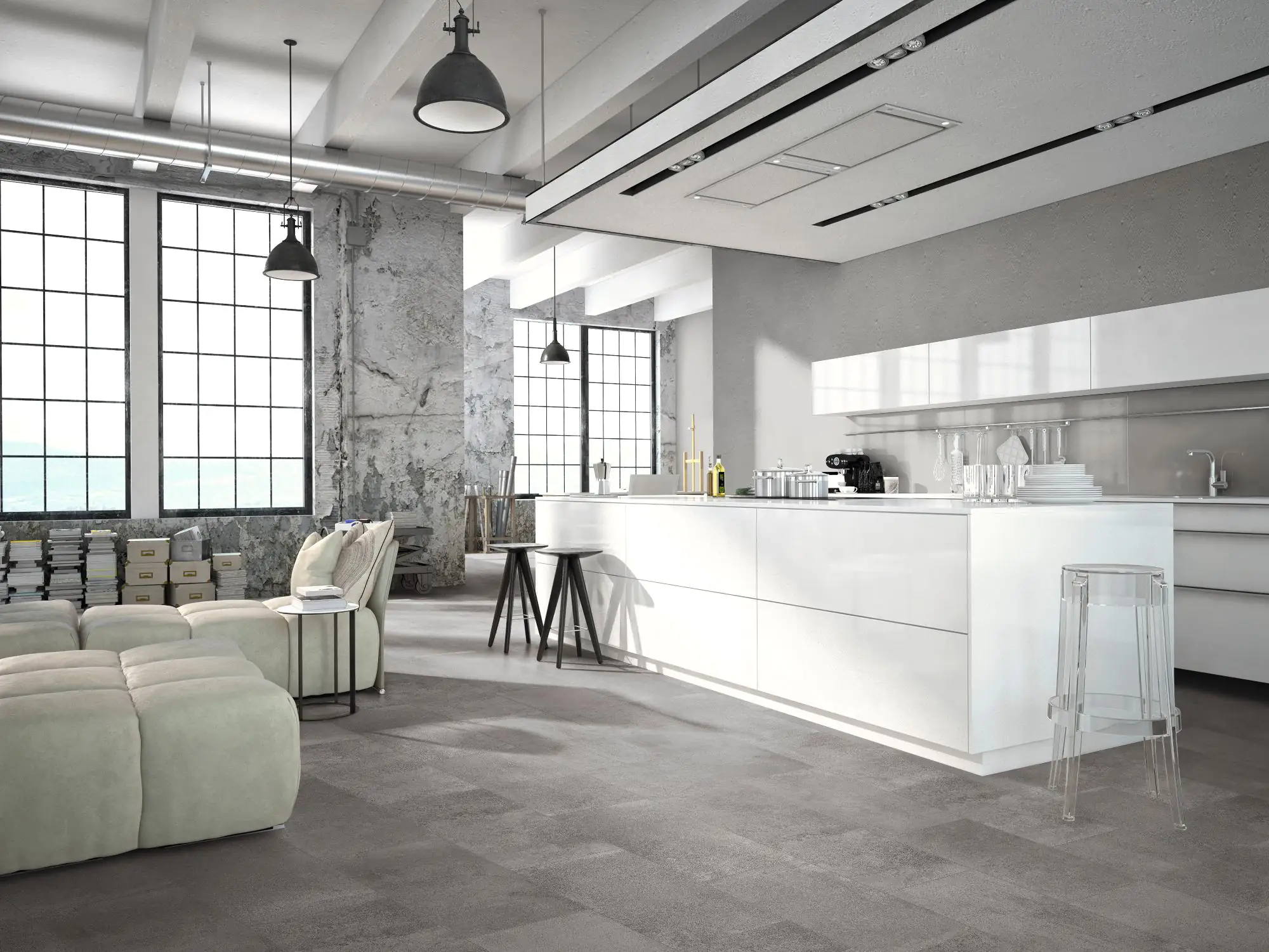 Classen Visiogrande Laminatfliese Megaloc Aquaprotect 60,4 x 28 cm Zementestrich grau Classen Visiogrande Laminatfliese Megaloc Aquaprotect 60,4 x 28 cm Zementestrich grau