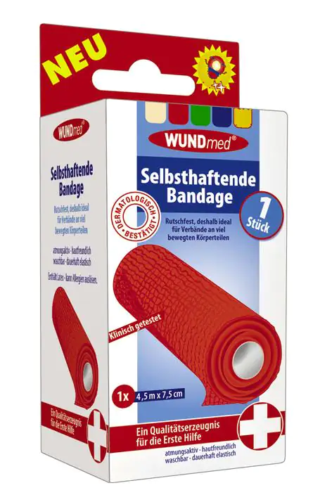 Wundmed Selbsthaftende Bandage 4,5 m x 7,5 cm