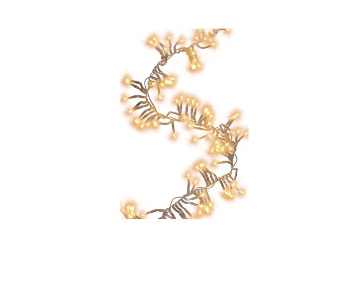 TrendLine LED-Lichterkette Cluster Außen 24 m warmweiß-transparent mit Timer, Dimmer