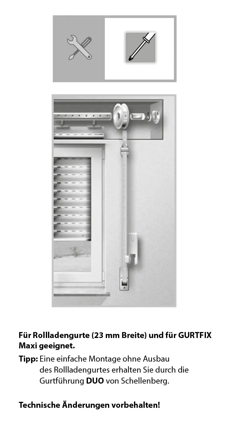 Schellenberg Gurtführung Standard für System Maxi mit zwei Leitrollen