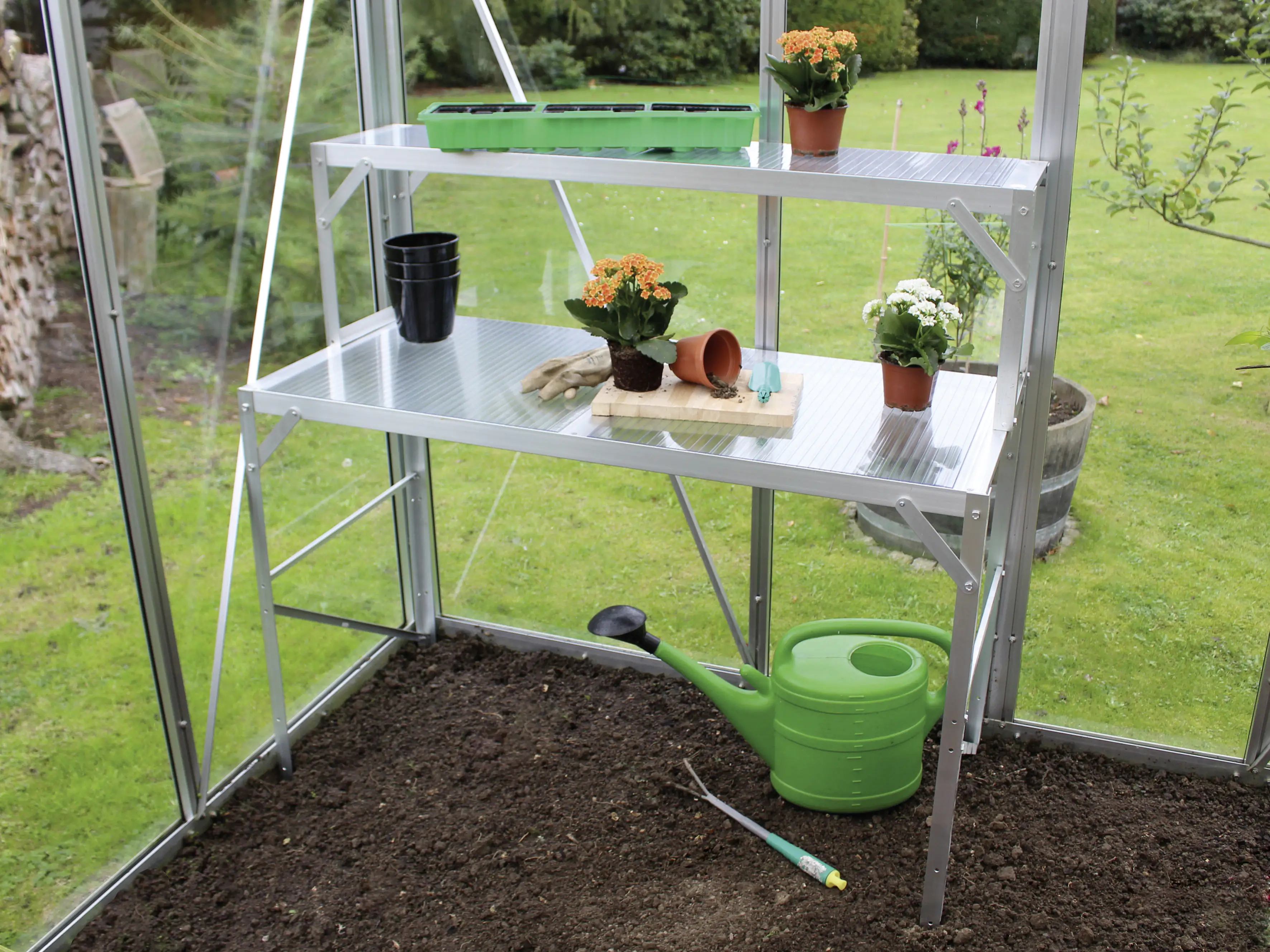 Vitavia Alu-Tischaufsatz 121 x 28 x 39 cm schwarz 16 mm Hohlkammerplatten