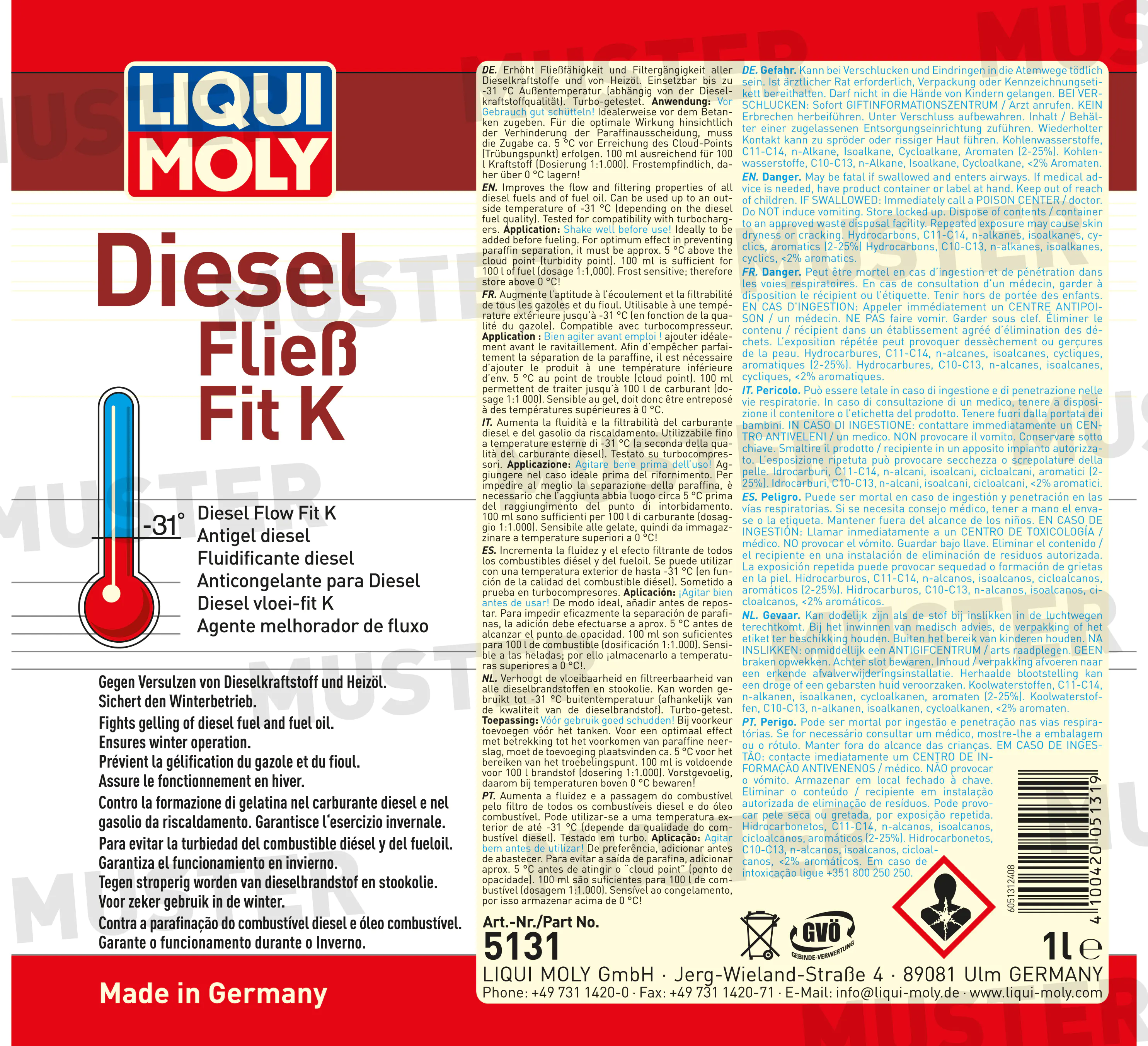 Liqui Moly Diesel Fließ Fit K 1 L
