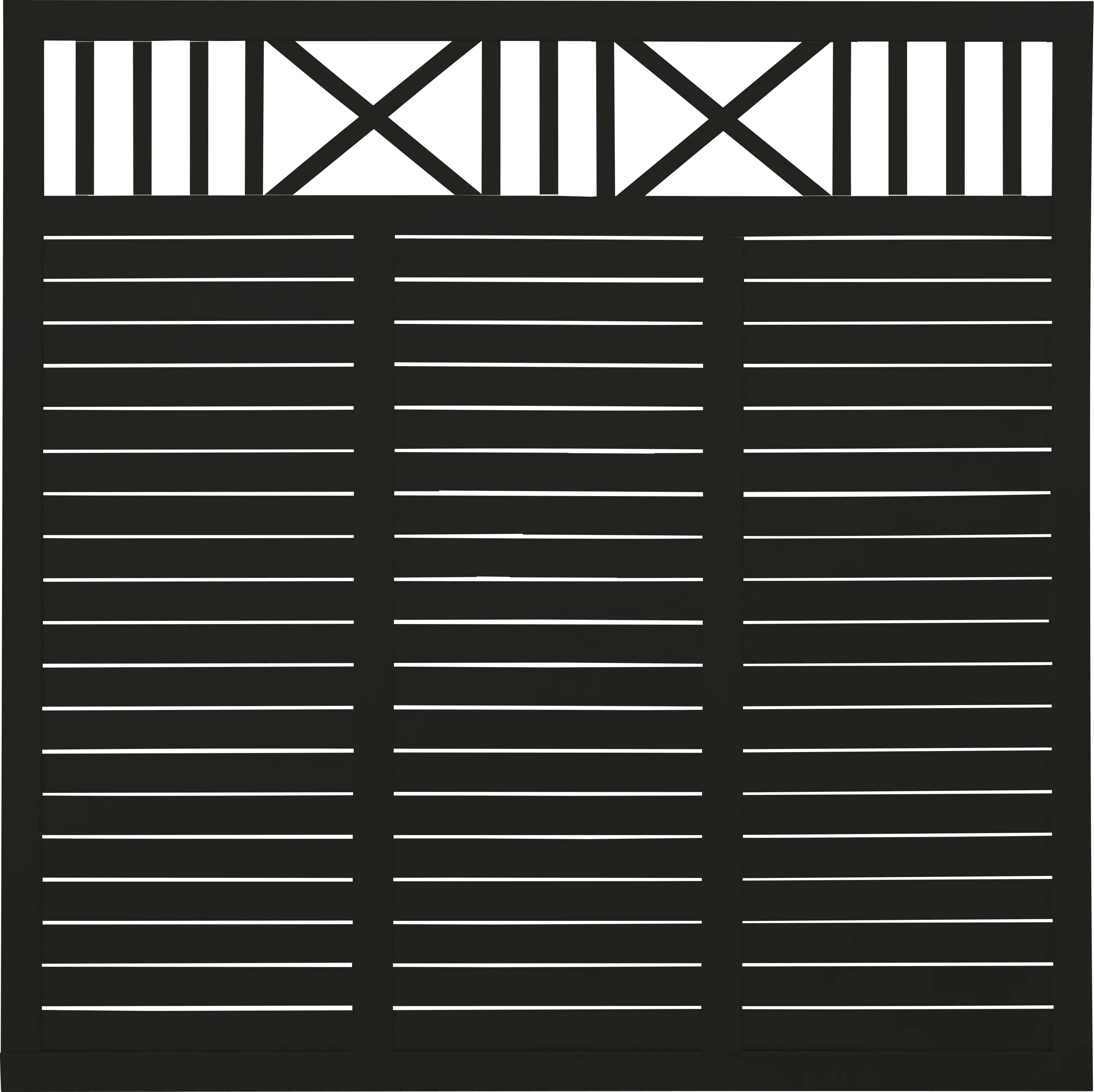 Plus Zaun Nostalgi 180 x 180 cm RAL 9005 Schwarz