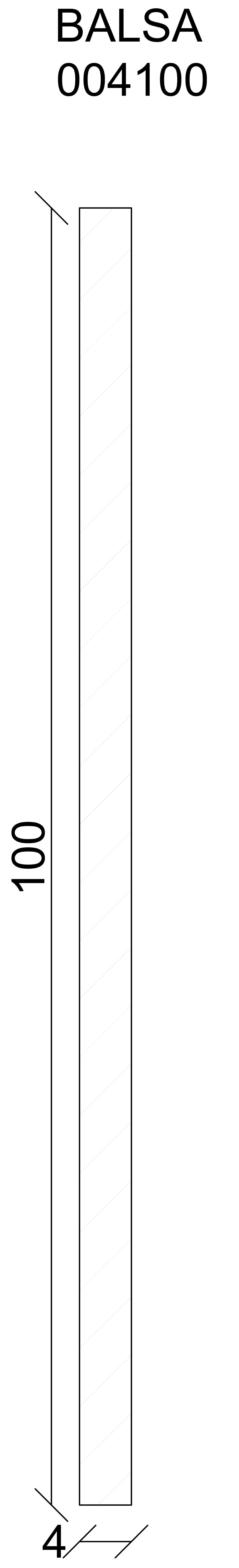 FN Neuhofer Balsa Brett 1000 x 4 x 100 mm
