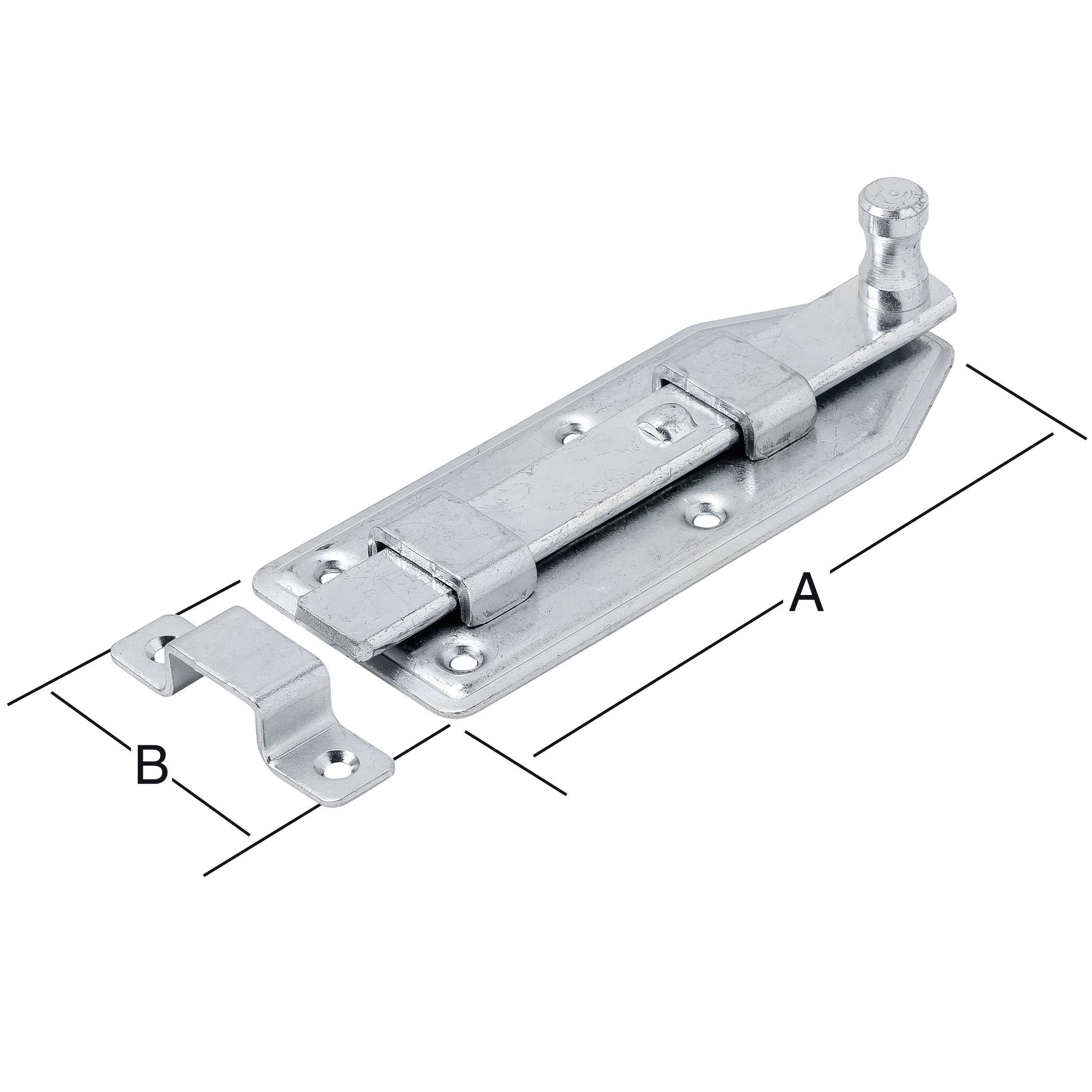 Vormann Türknopfriegel verzinkt 120 x 57 mm