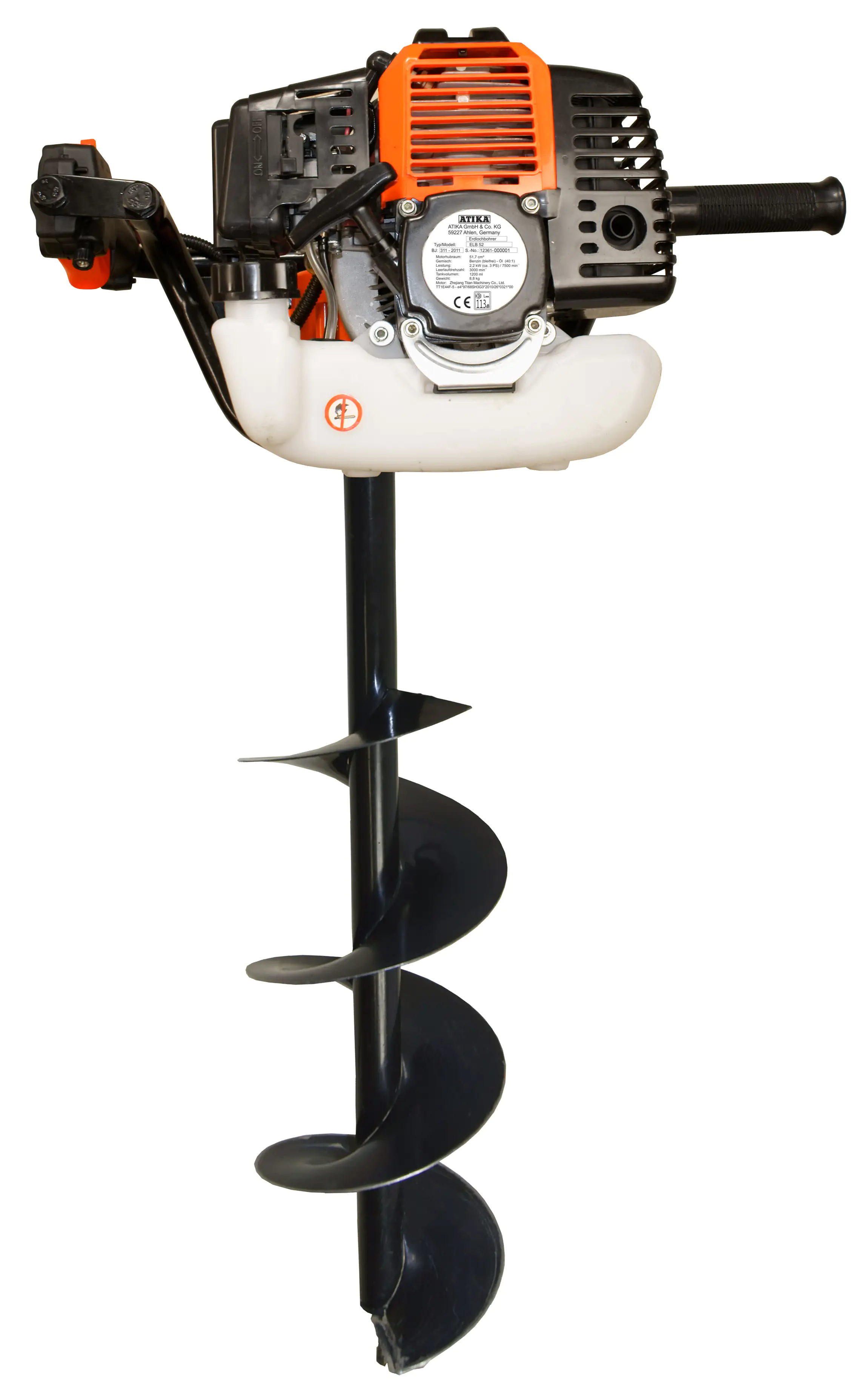 Atika Erdlochbohrer ELB 52 2-Takt 3,0 PS inkl. 3 Bohrer
