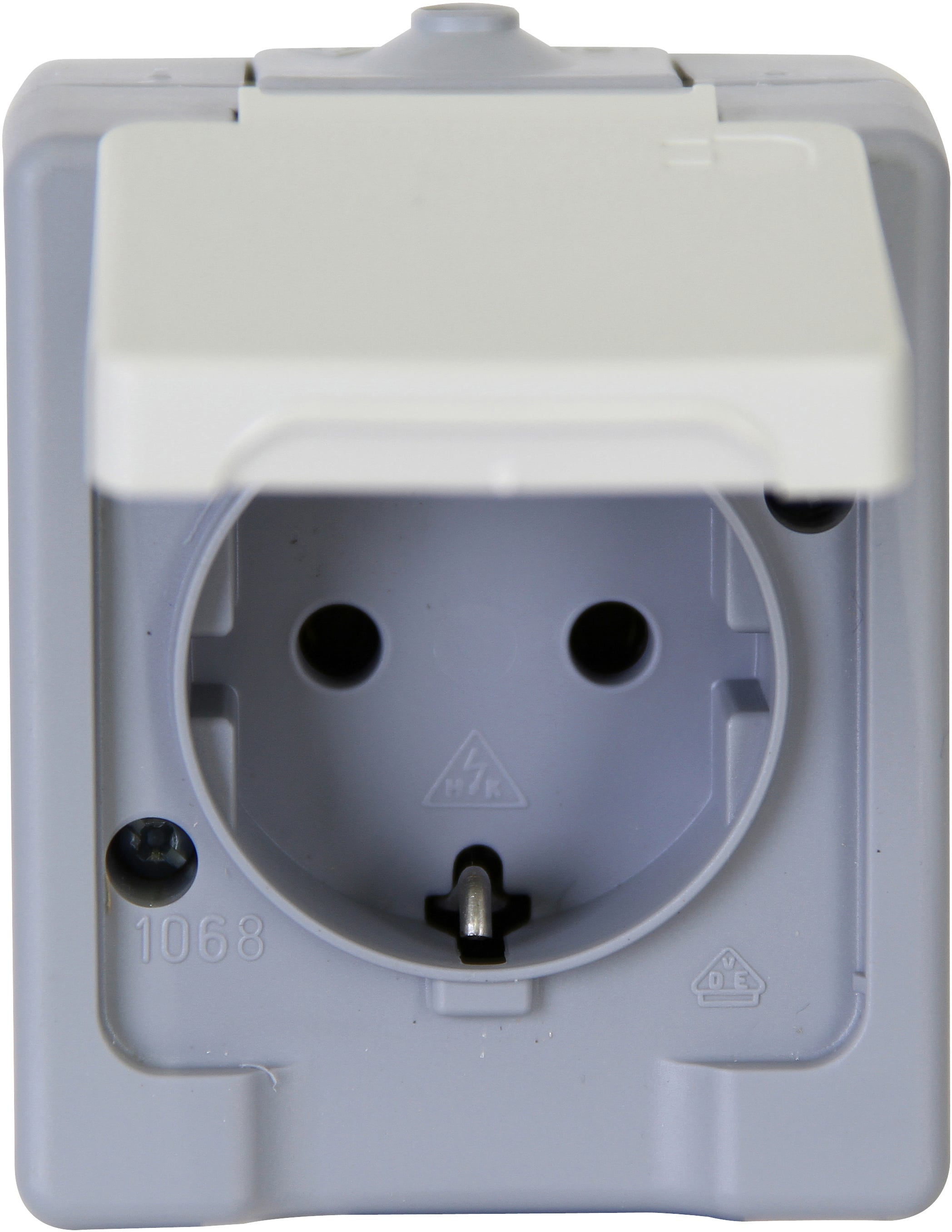 Kopp Schutzkontakt-Steckdose Standard Aufputz grau 100648007