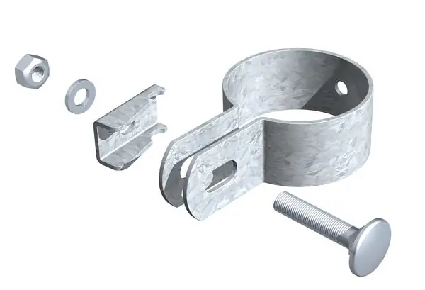 Alberts Endschelle für Pfosten Ø 34 mm feuerverzinkt Alberts Endschelle für Pfosten Ø 34 mm feuerverzinkt