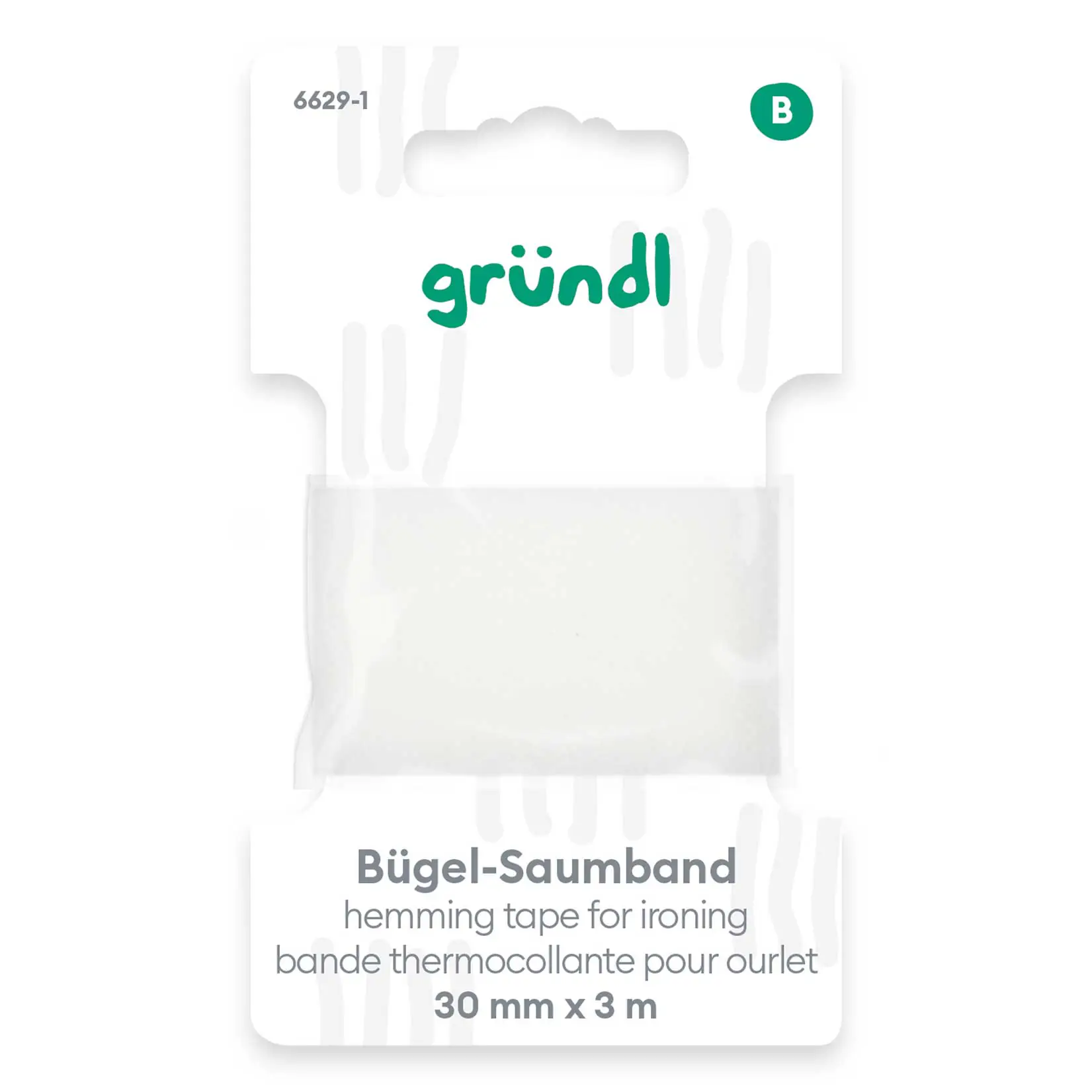 Gründl Bügel-Saumband 3 m weiß