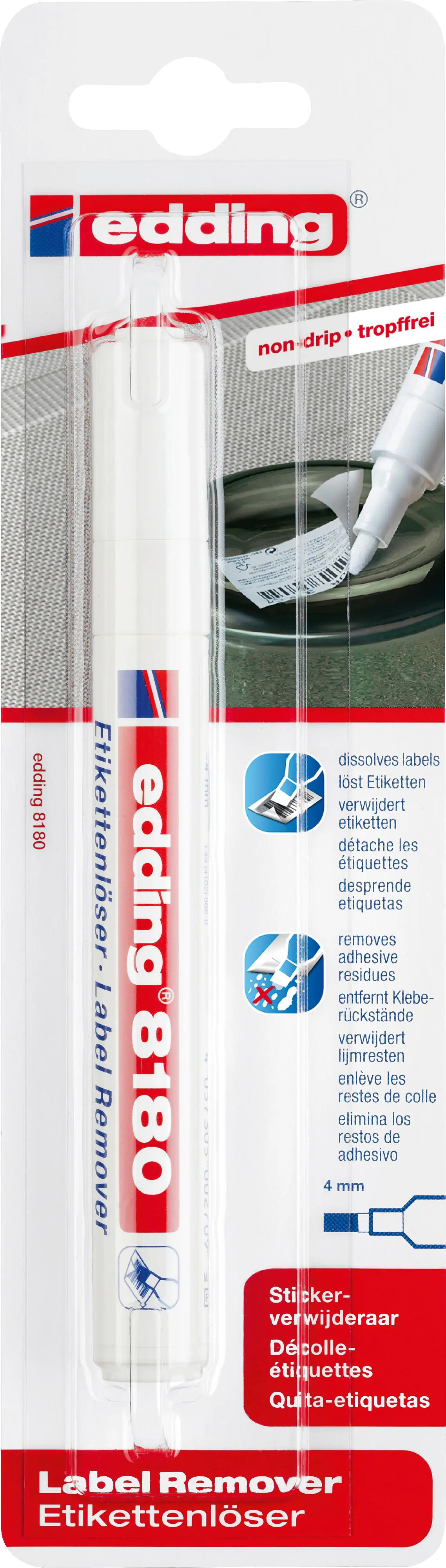 Edding 8180 Etikettenlösemarker transparant