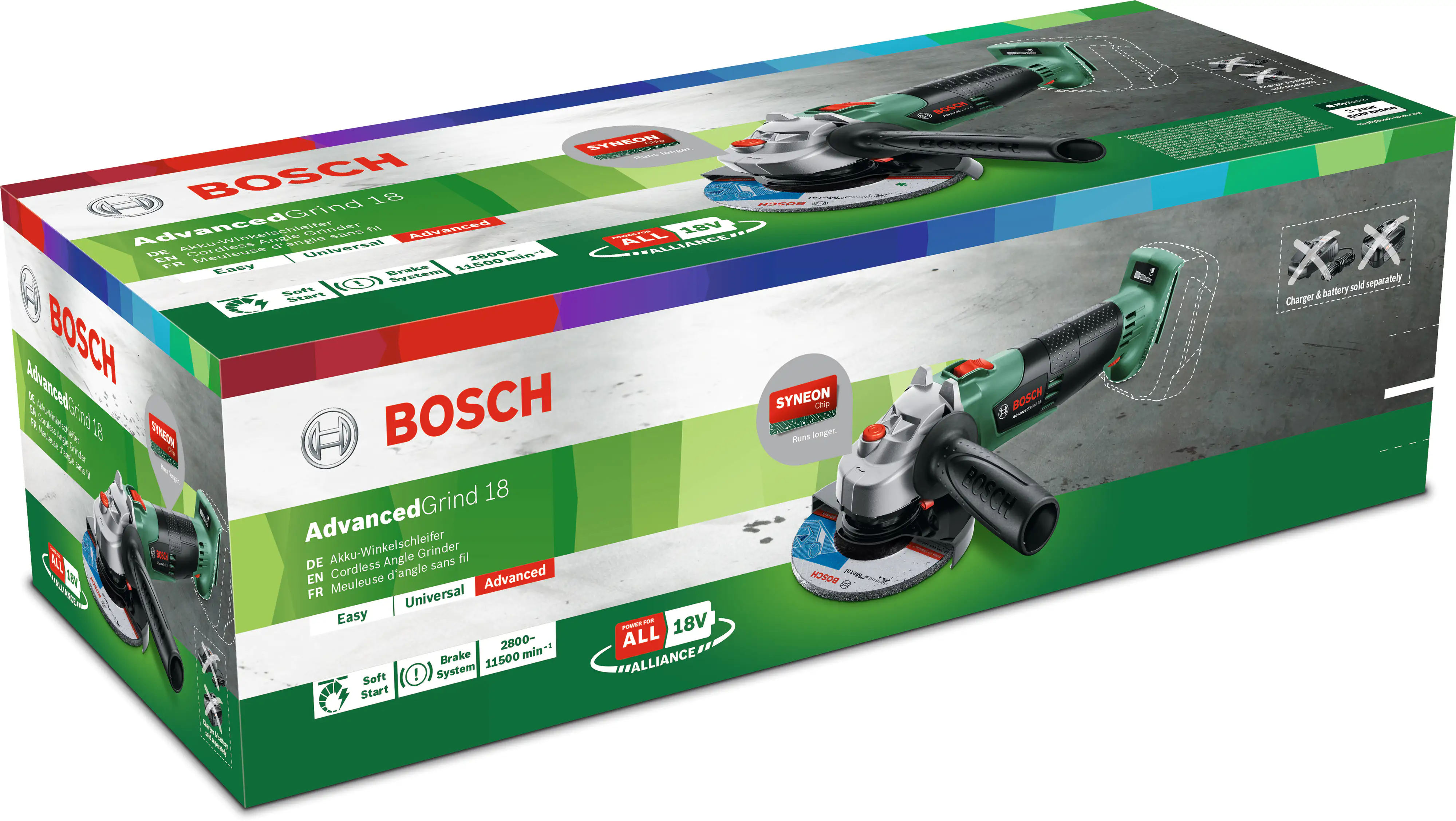 Bosch Winkelschleifer AdvancedGrind 18 18V 4,0 Ah Solo