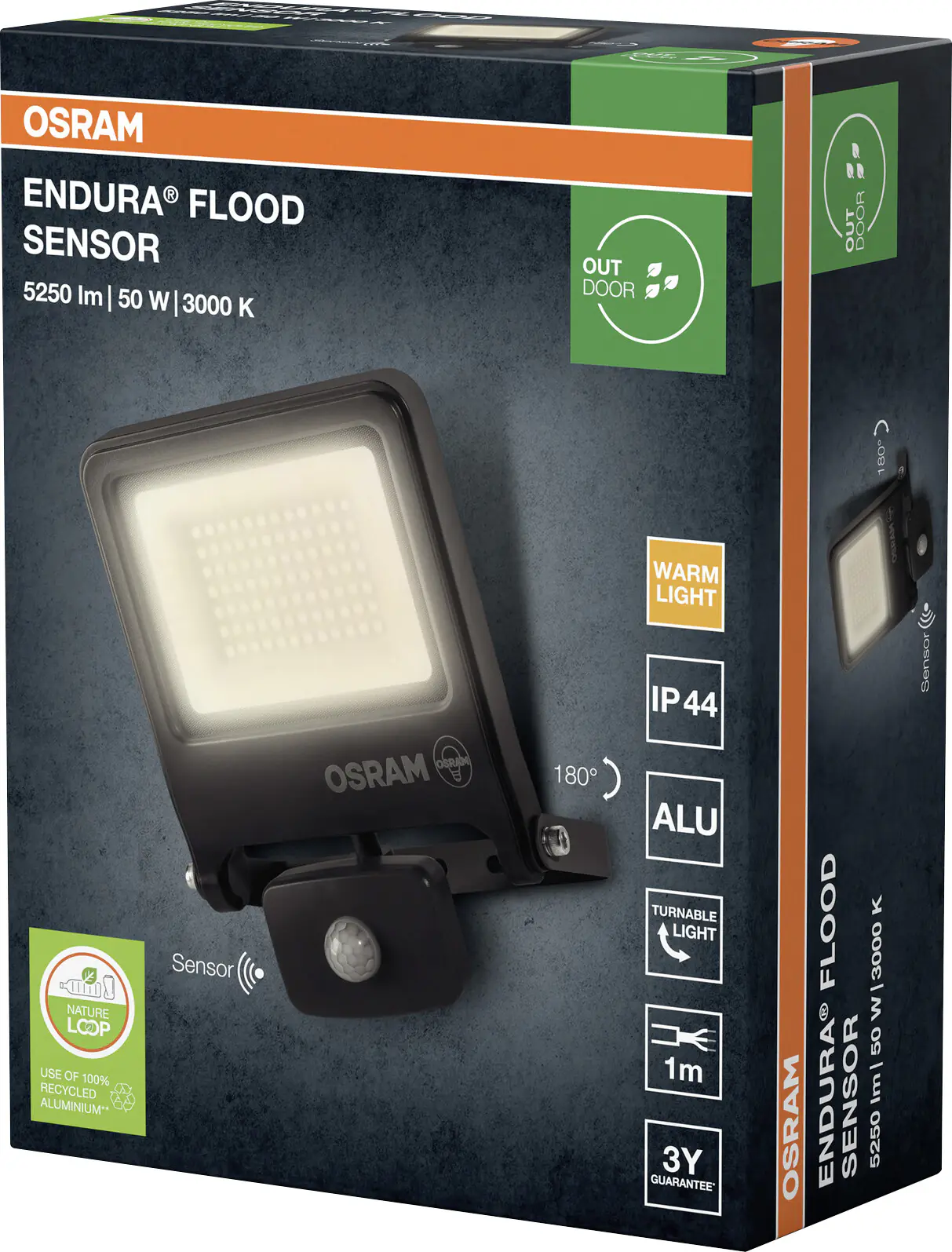 Osram Außenleuchte Endura Flood Bewegungsmelder 50W PCR dunkelgrau warmweiß Osram Außenleuchte Endura Flood Bewegungsmelder 50W PCR dunkelgrau warmweiß