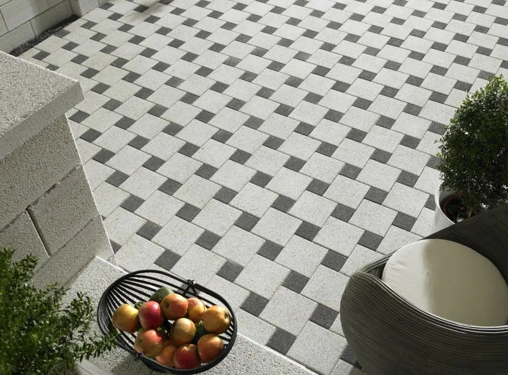 Kann Pflasterstein Quadratpflaster 20 x 20 x 6 cm weiß