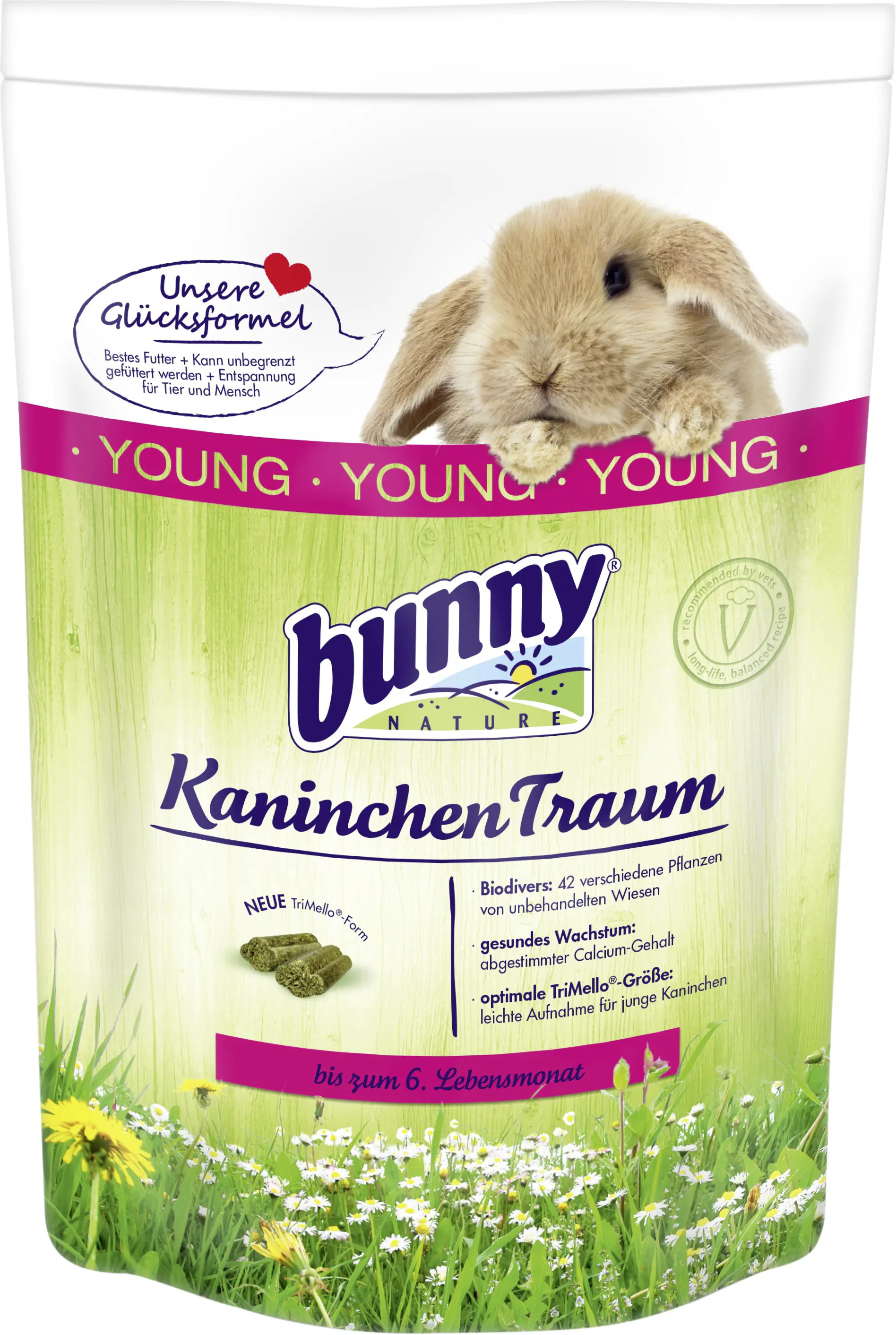 bunny KaninchenTraum YOUNG 750g für Zwergkaninchen bis zum 6. Lebensmonat