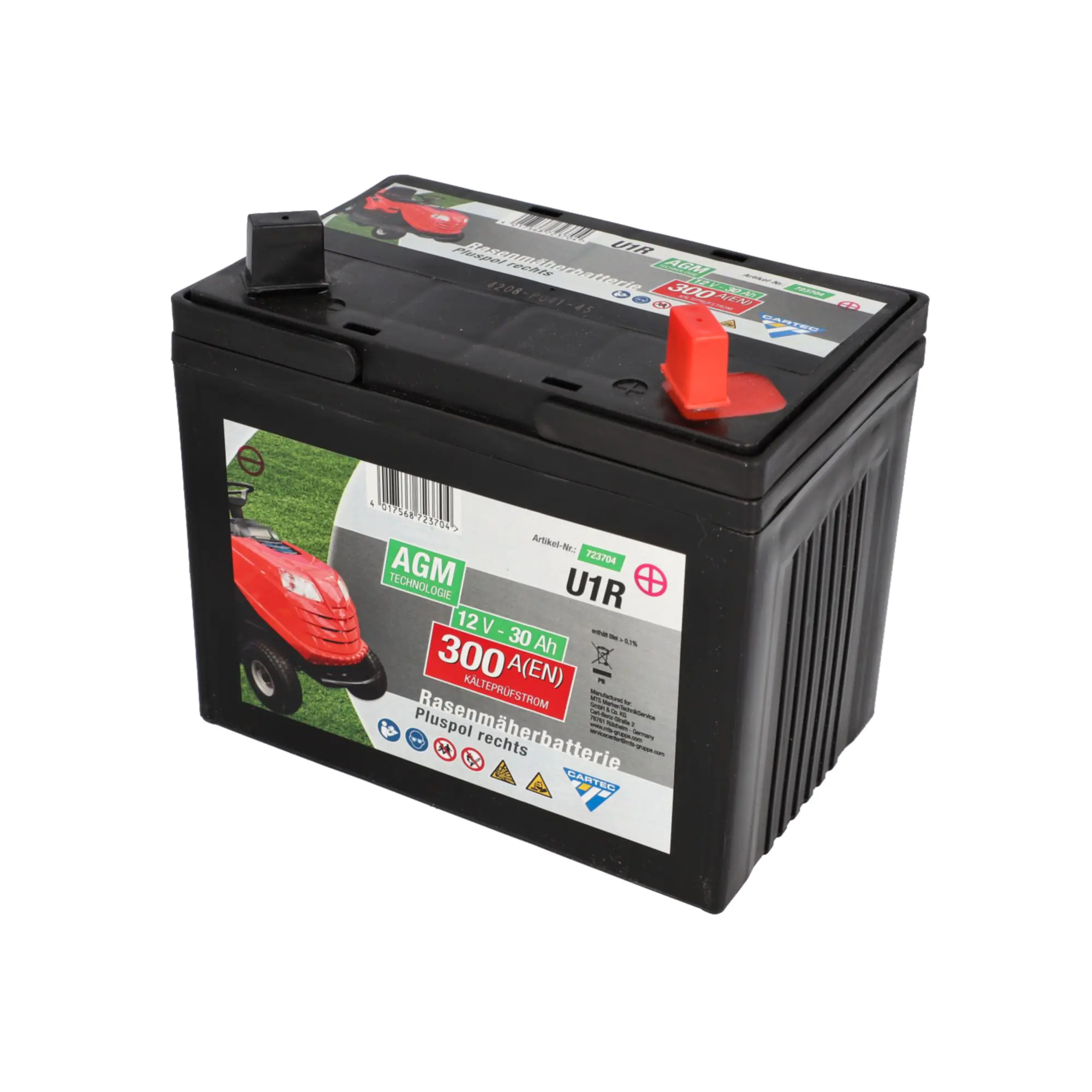 Cartec Rasenmäherbatterie 30Ah/300A +rechts Cartec Rasenmäherbatterie 30Ah/300A +rechts