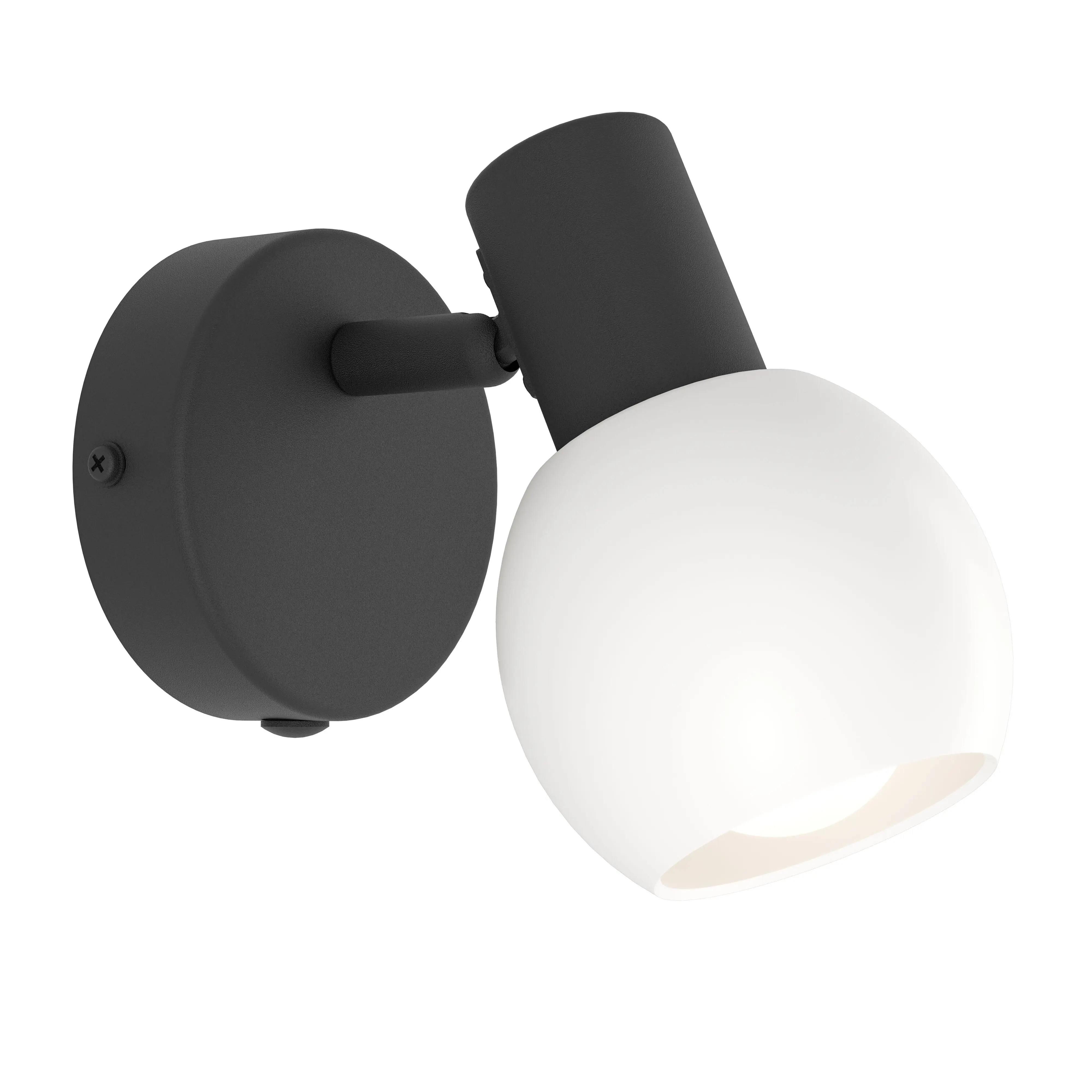 Eglo Wandspot Castellazo schwarz/opal 1er E14