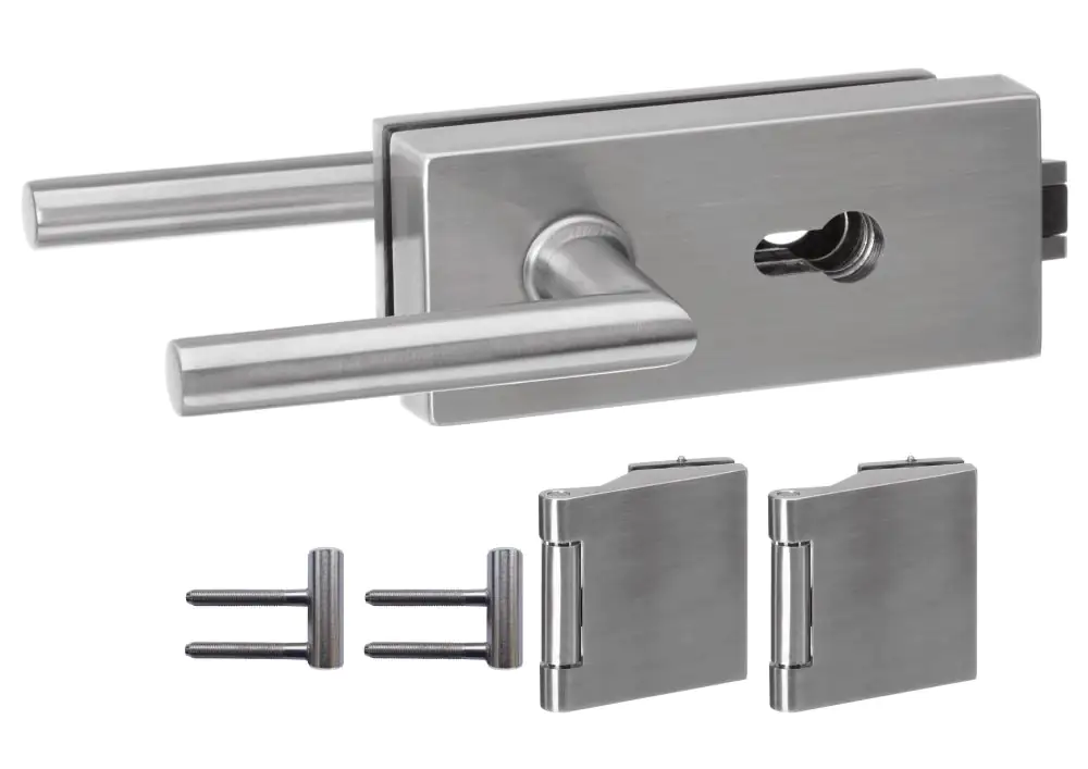 Beschlag-Set Angolare Edelstahl für Glas-Drehtür