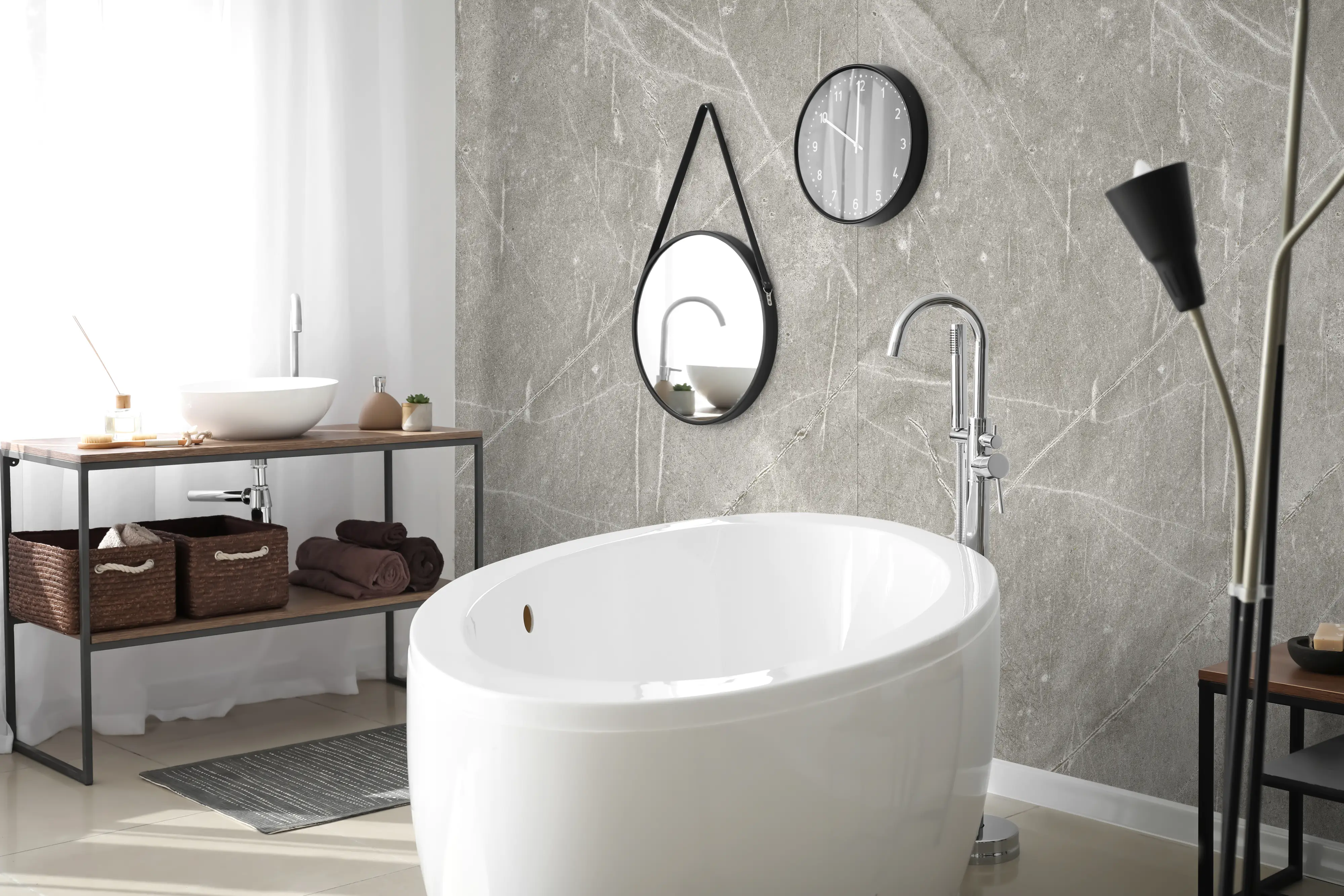 Wandpaneel Rocko Grey Atlantic 265 x 123 x 0,4 cm